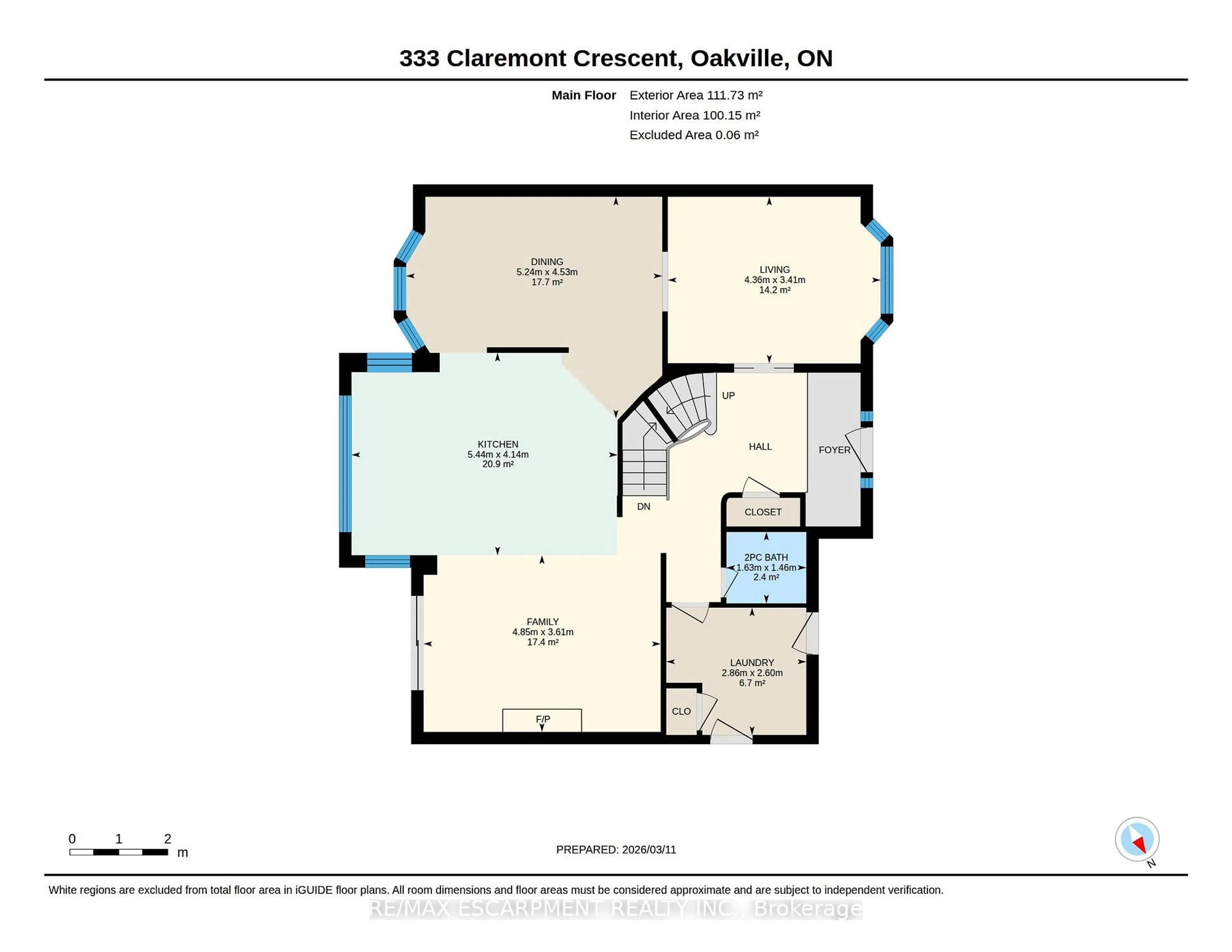Floor plan for 333 Claremont Cres, Oakville Ontario L6J 6J9