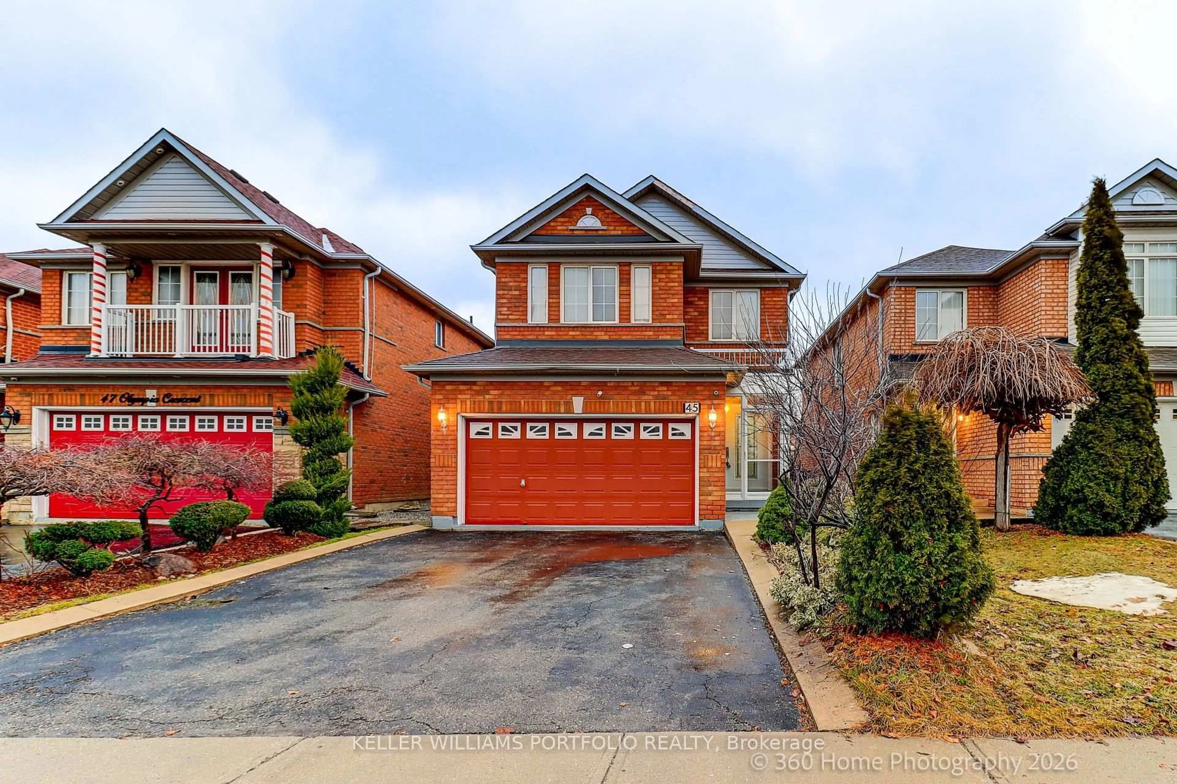 Home with brick exterior material, street for 45 Olympia Cres, Brampton Ontario L6X 4W2