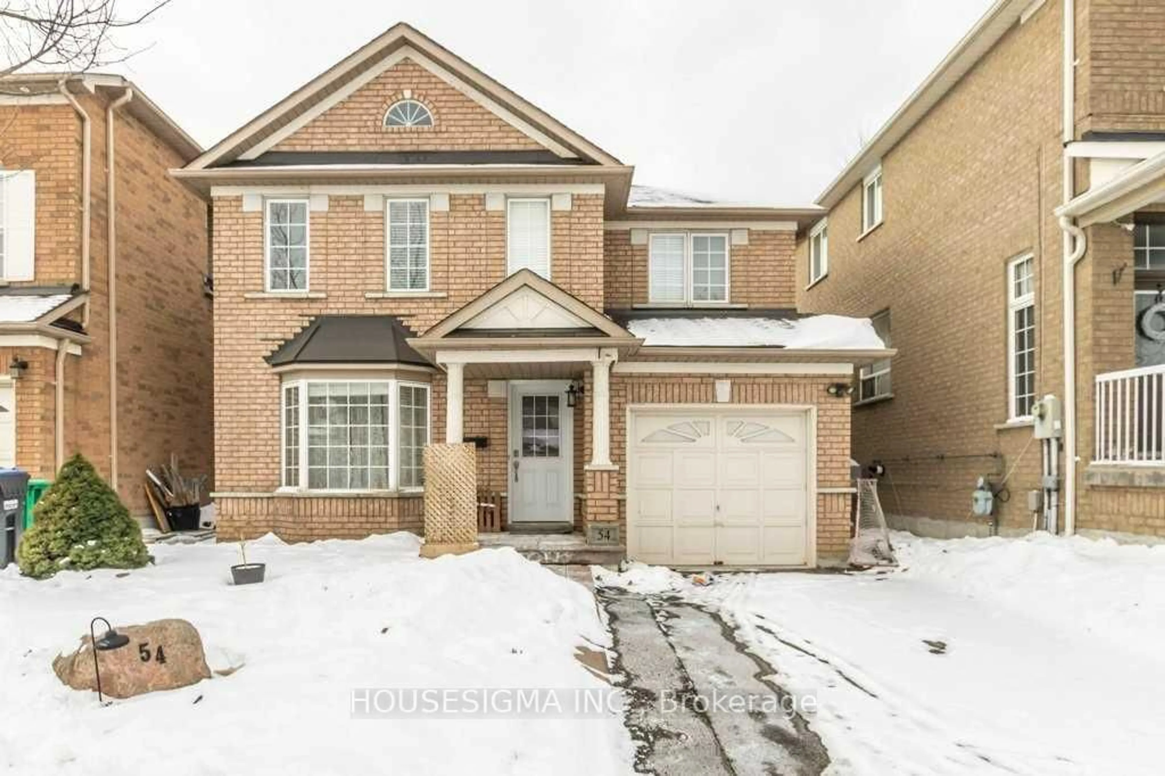 Home with brick exterior material, street for 54 Upper Highlands Dr, Brampton Ontario L6Z 4V9