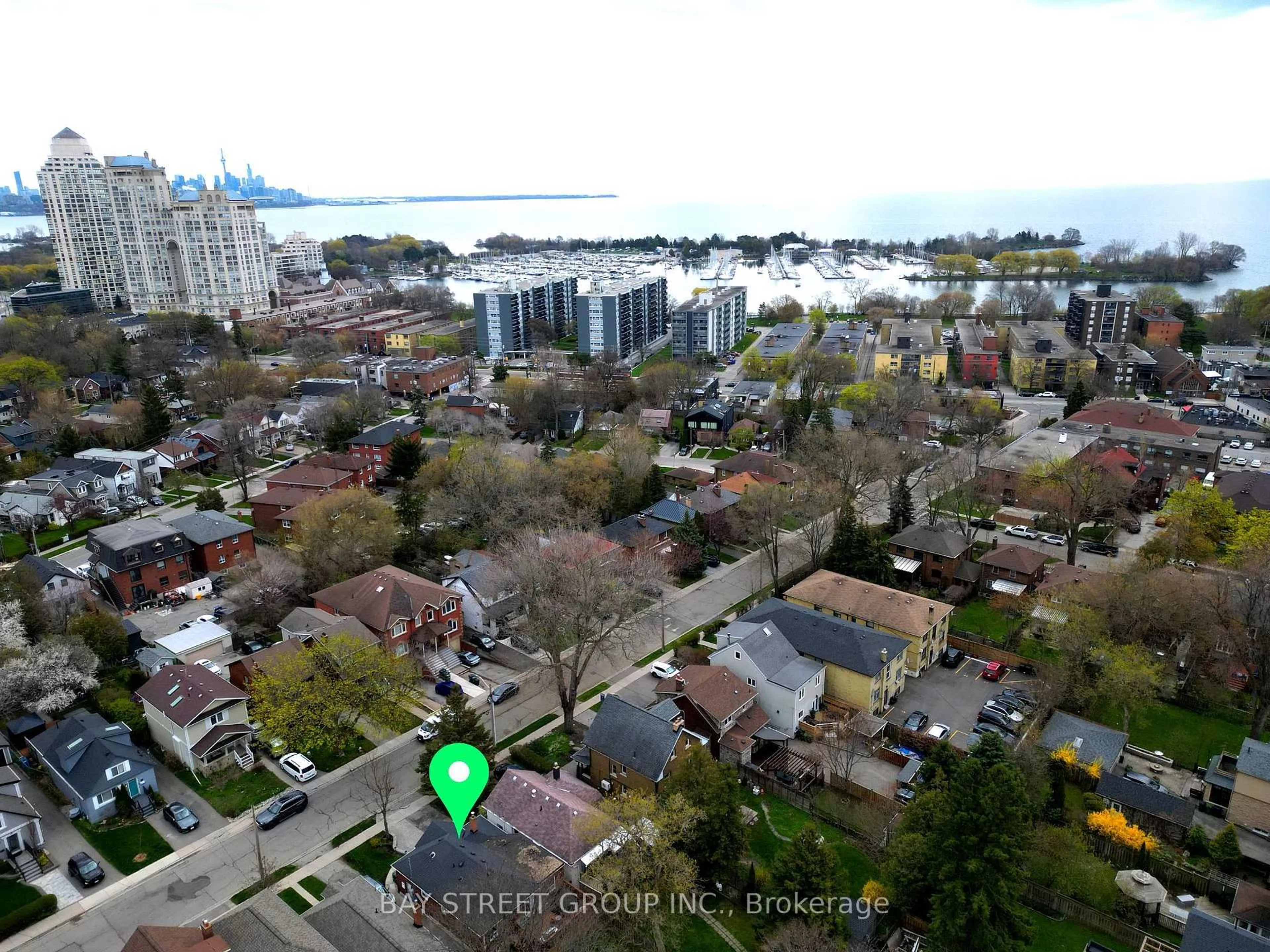A pic from outside/outdoor area/front of a property/back of a property/a pic from drone, city buildings view from balcony for 58 Albert Ave, Toronto Ontario M8V 2L7