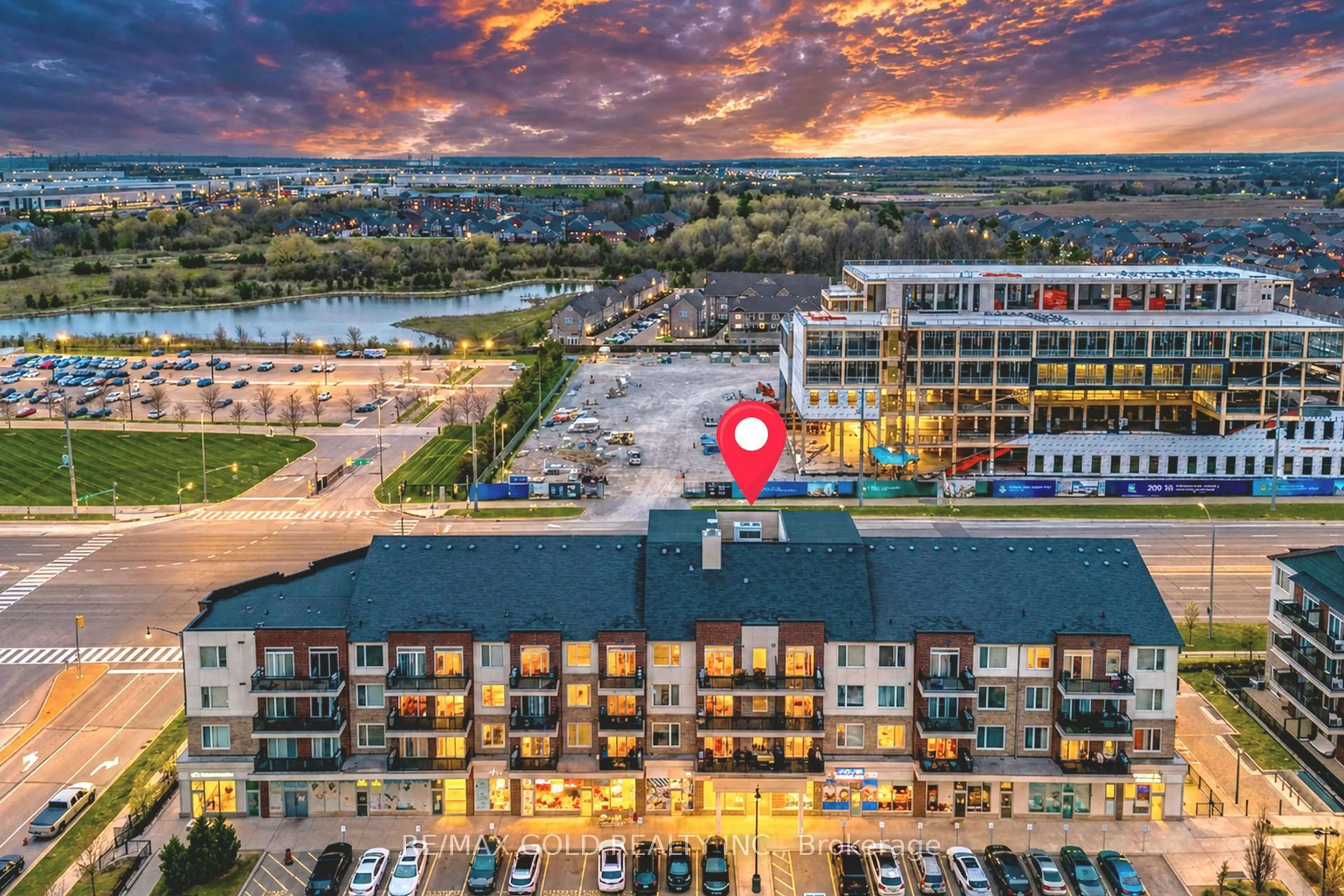 A pic from outside/outdoor area/front of a property/back of a property/a pic from drone, city buildings view from balcony for 50 Sky Harbour Dr #217, Brampton Ontario L6Y 6B8