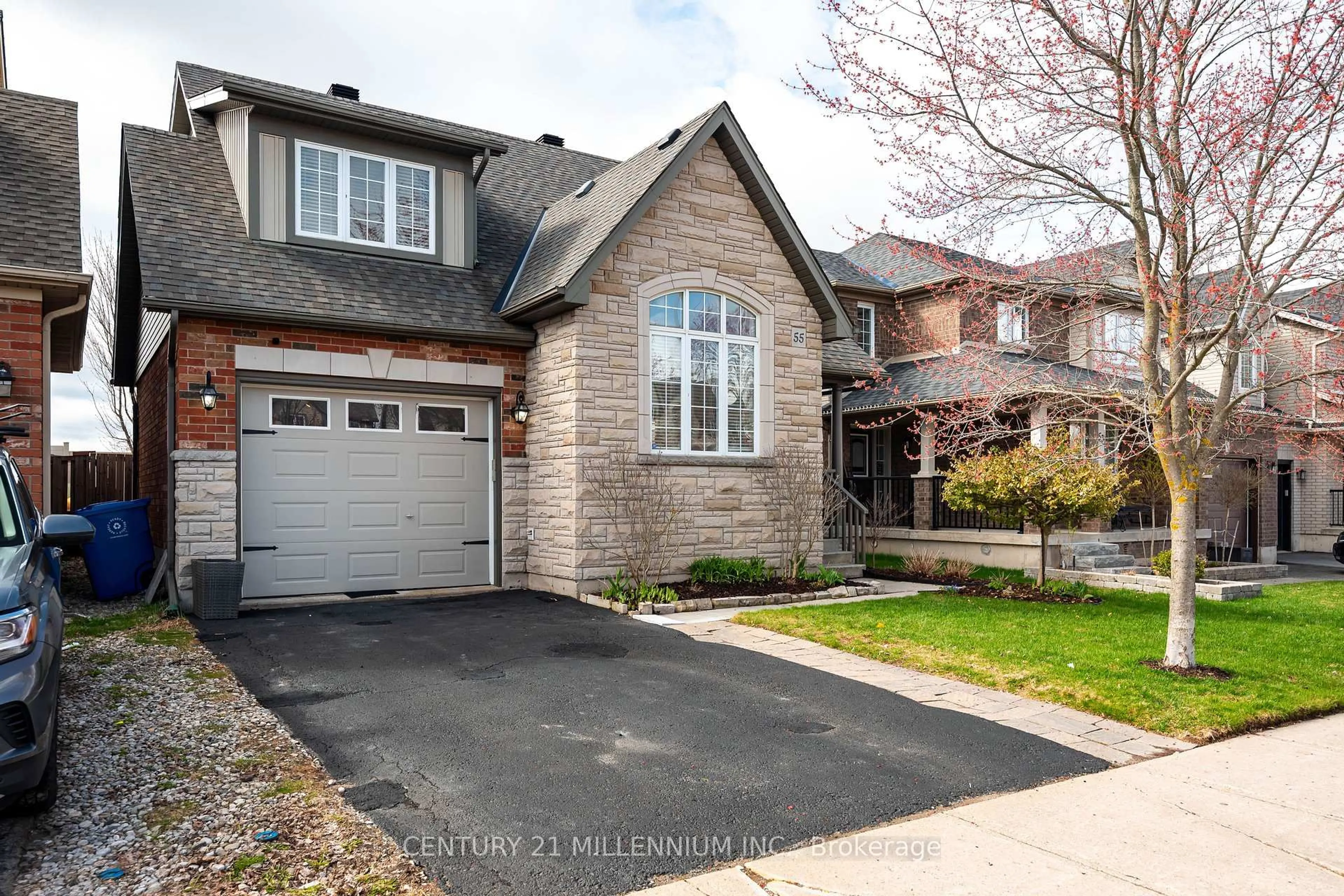 Home with brick exterior material, street for 55 Mcmaster Rd, Orangeville Ontario L9W 5K8