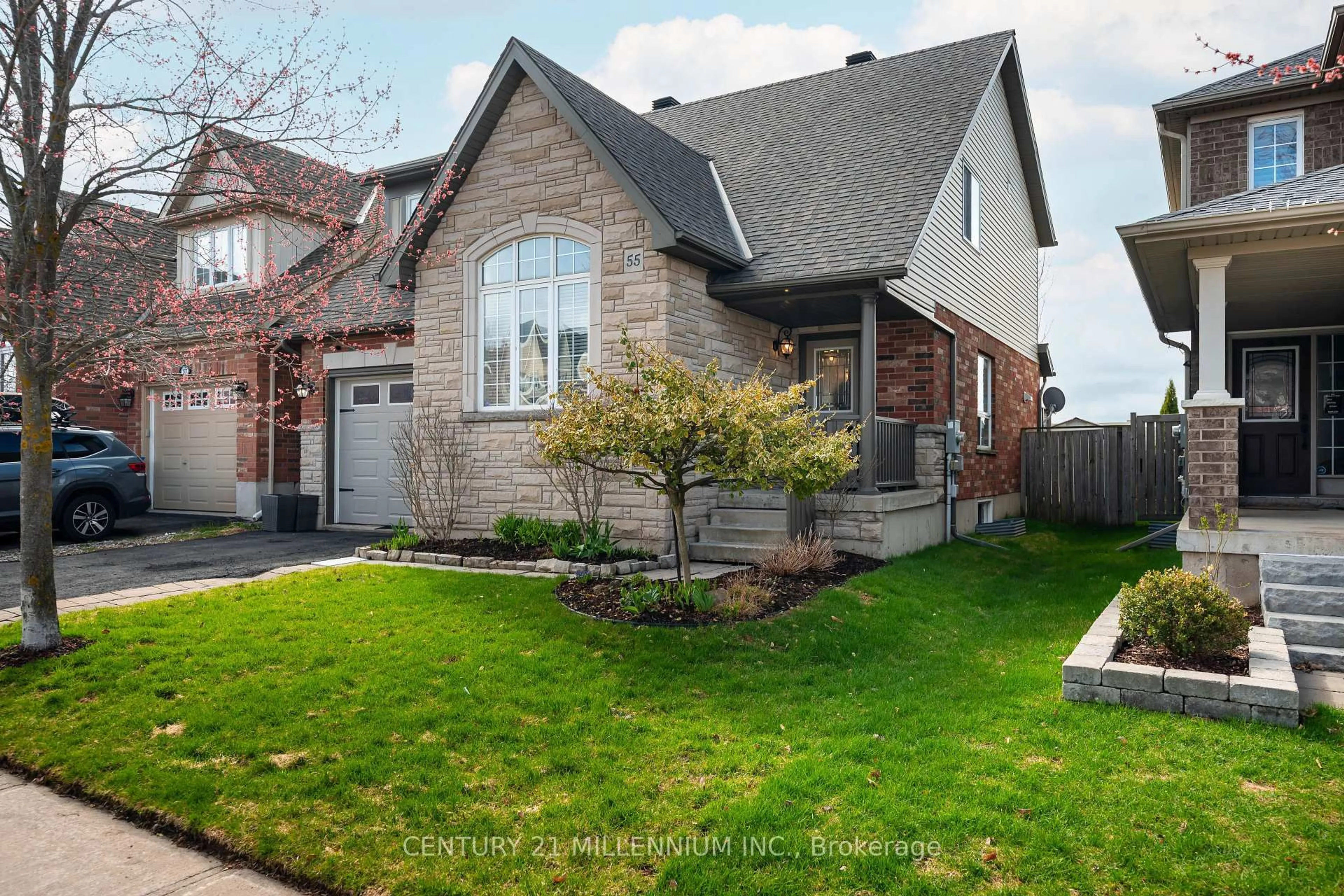 Home with brick exterior material, street for 55 Mcmaster Rd, Orangeville Ontario L9W 5K8