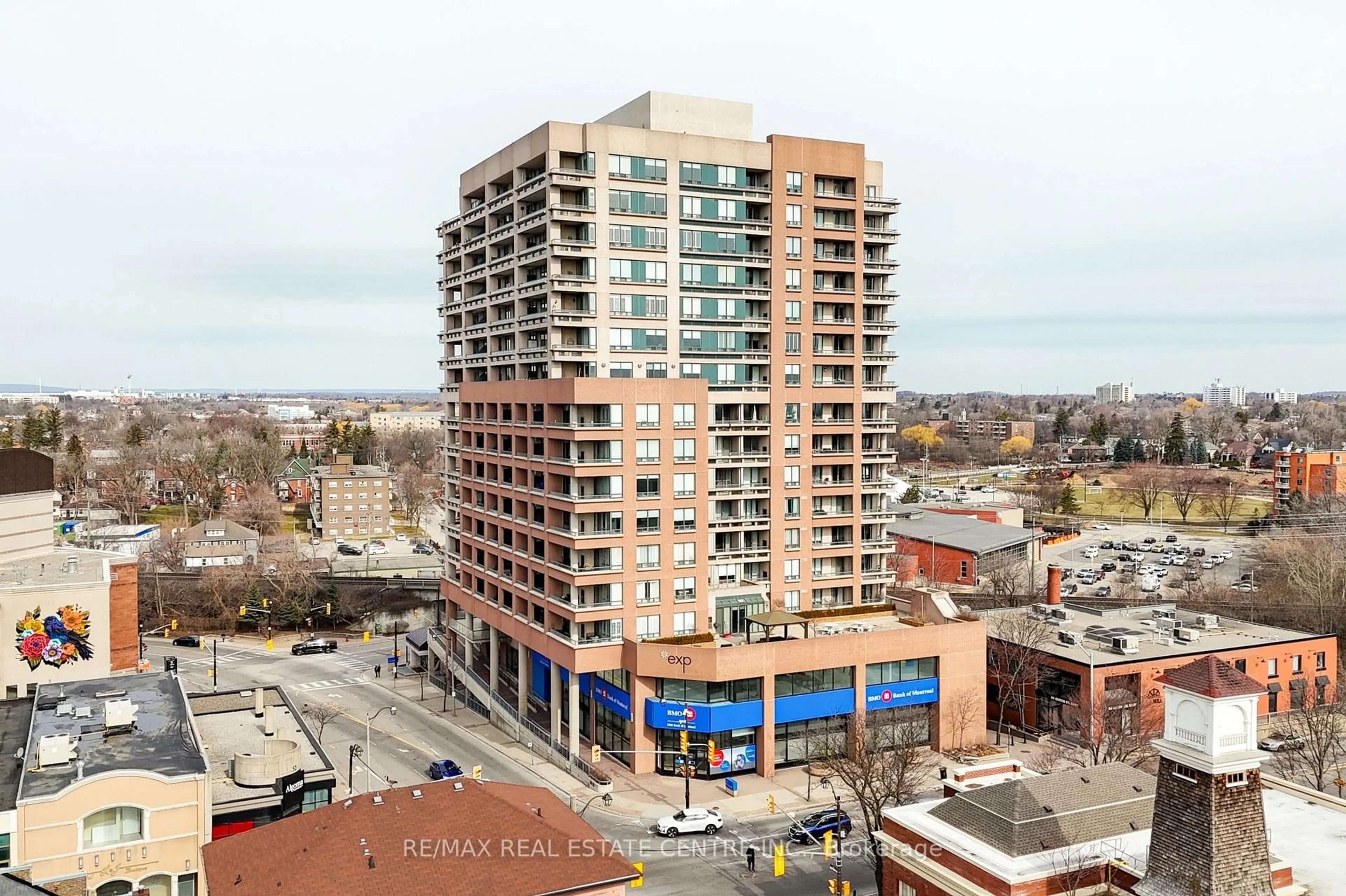 A pic from outside/outdoor area/front of a property/back of a property/a pic from drone, building for 1 Belvedere Crt #1202, Brampton Ontario L6V 4M6