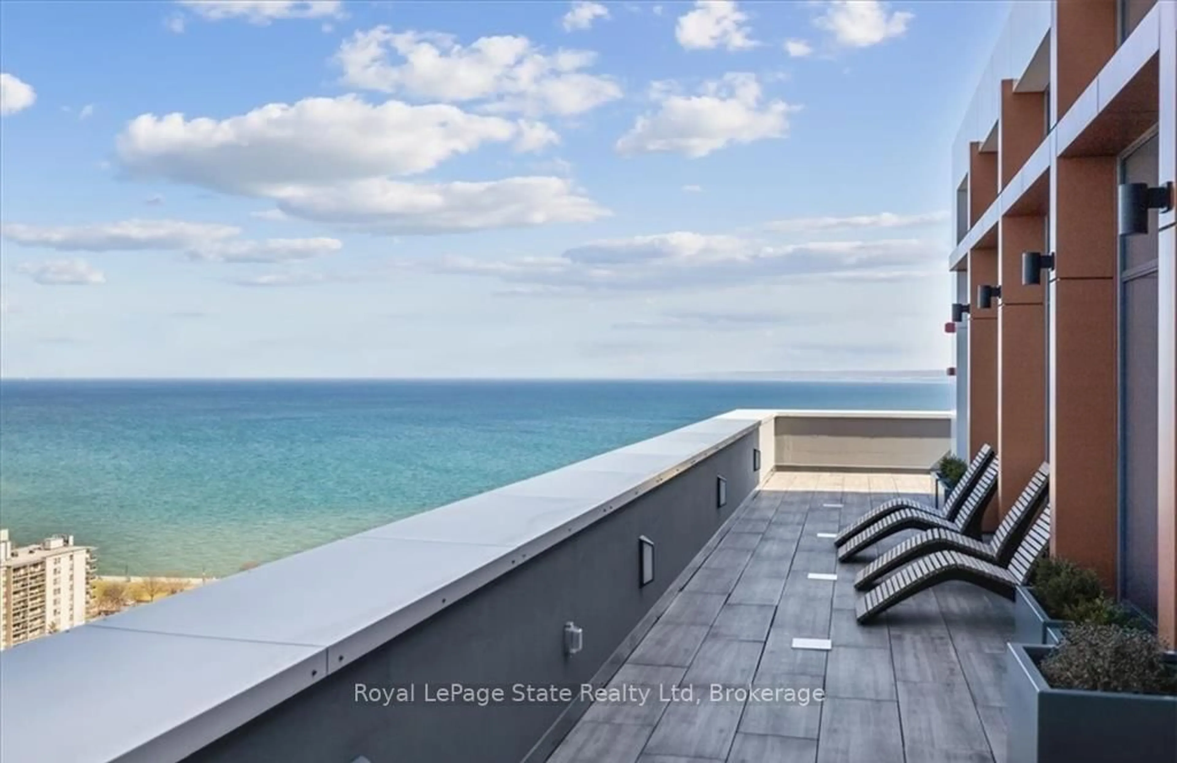 Balcony in the apartment, water/lake/river/ocean view for 500 Brock Ave #808, Burlington Ontario L7S 0A5