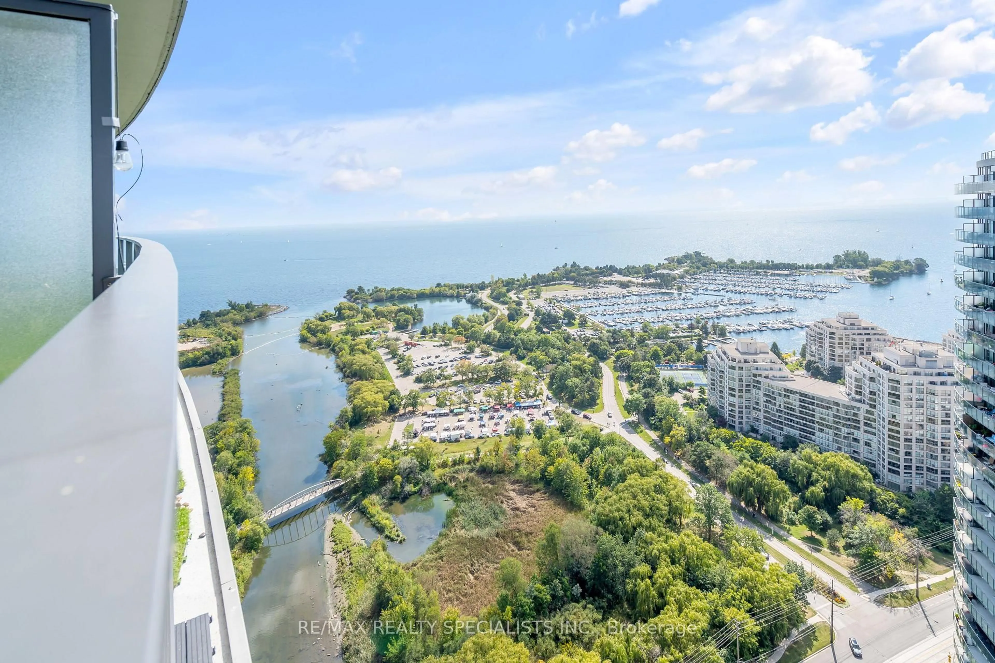 A pic from outside/outdoor area/front of a property/back of a property/a pic from drone, water/lake/river/ocean view for 2212 Lake Shore Blvd #4304, Toronto Ontario M8V 0C2
