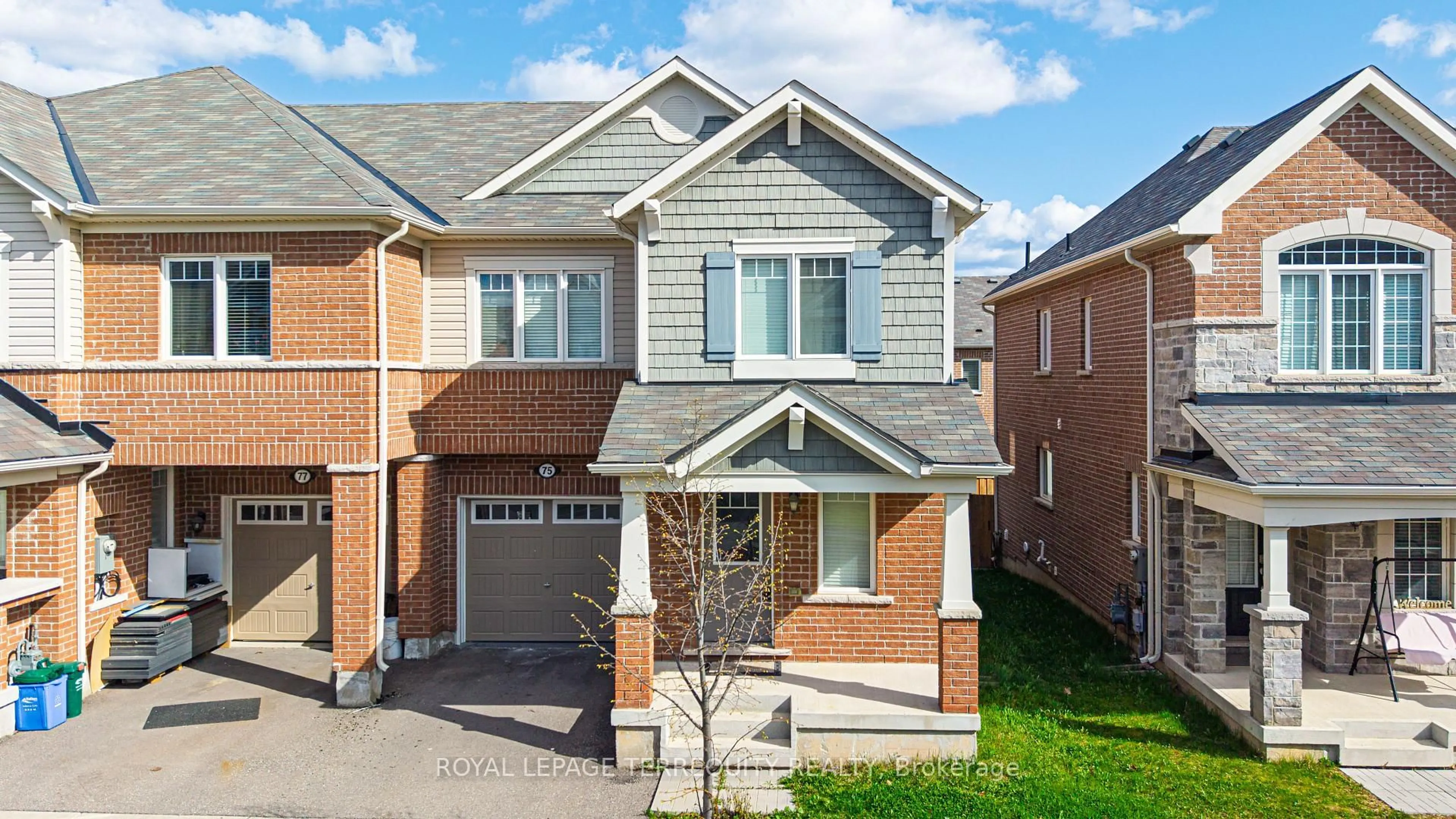 Home with brick exterior material, street for 75 Reichert Crt, Milton Ontario L9T 8R6