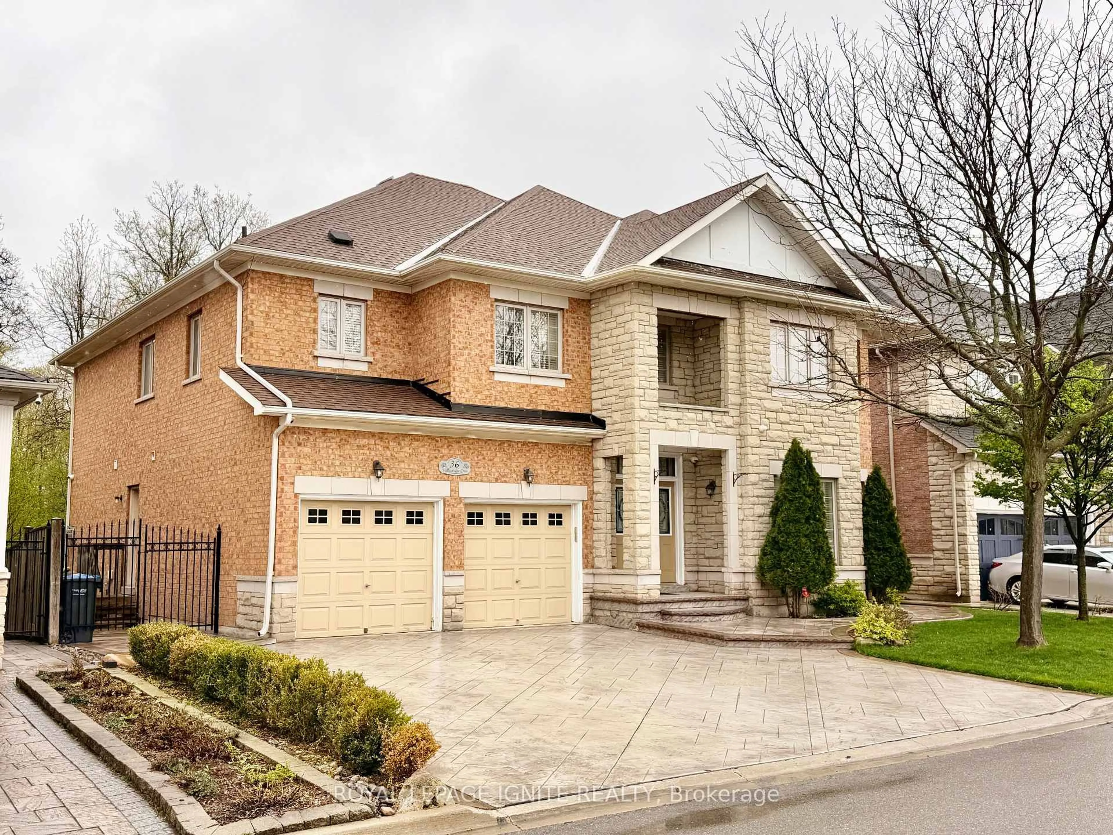Home with brick exterior material, street for 36 Valleyridge Cres, Brampton Ontario L6P 2C8