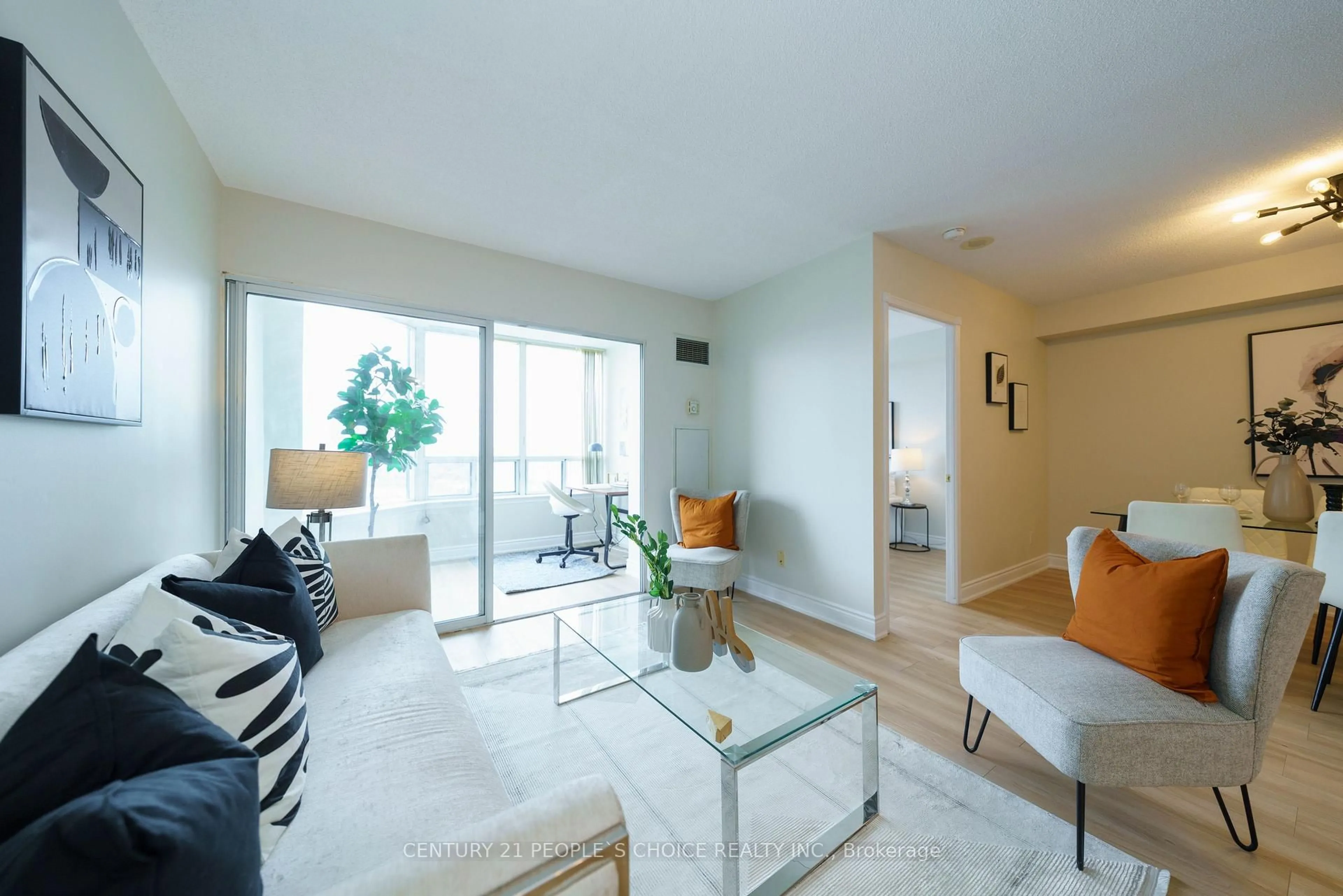 Living room with furniture, unknown for 135 Hillcrest Ave #1915, Mississauga Ontario L5B 4B1