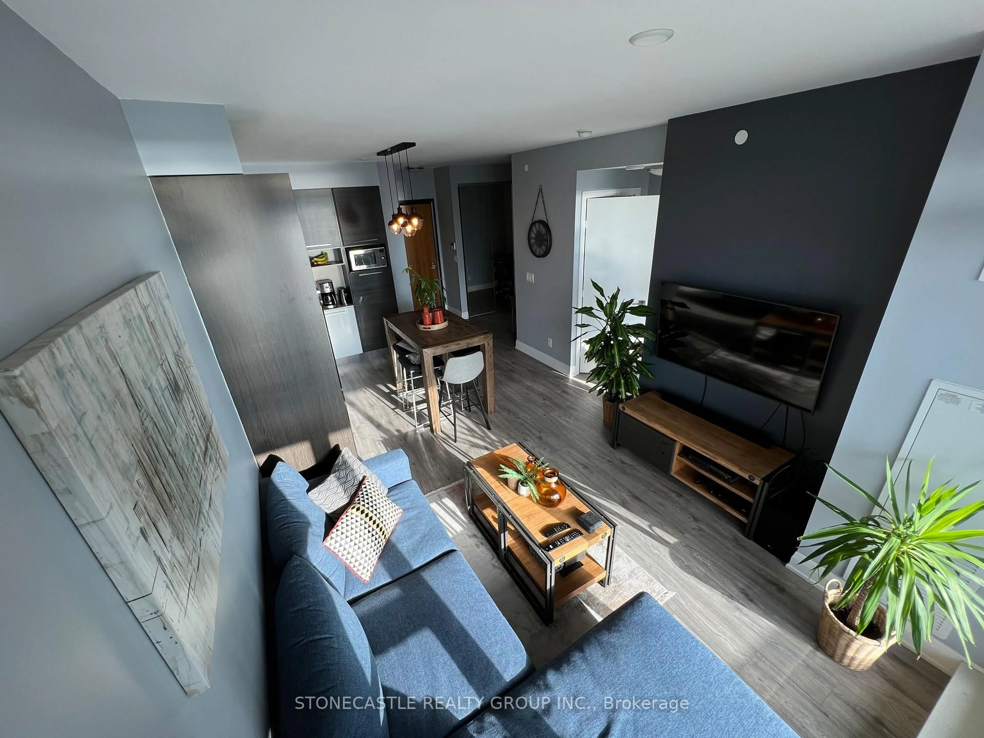 Living room with furniture, unknown for 36 Park Lawn Rd #2401, Toronto Ontario M8V 0E5