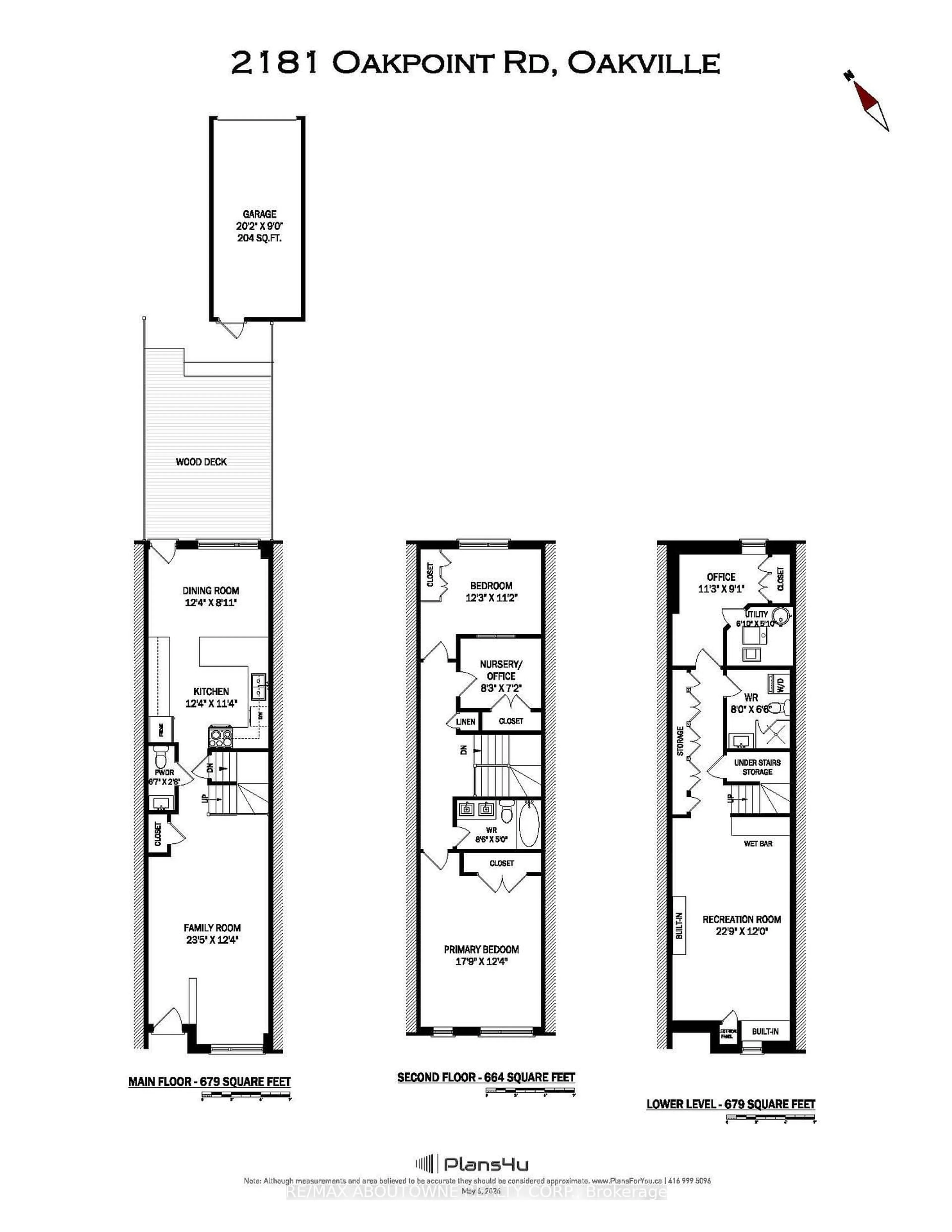 Floor plan for 2181 Oakpoint Rd, Oakville Ontario L6M 3N4