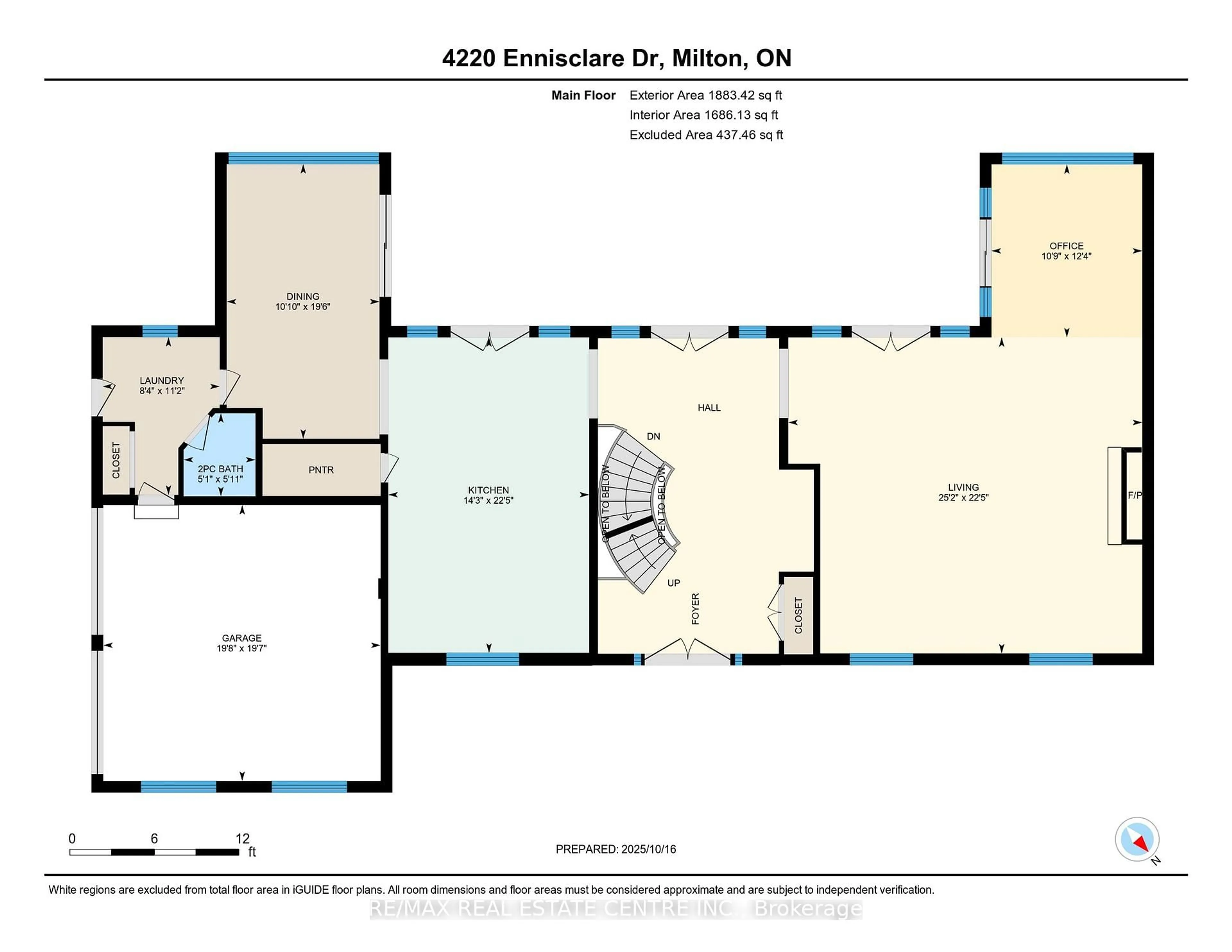 Floor plan for 4220 Ennisclare Dr, Milton Ontario N0B 2K0