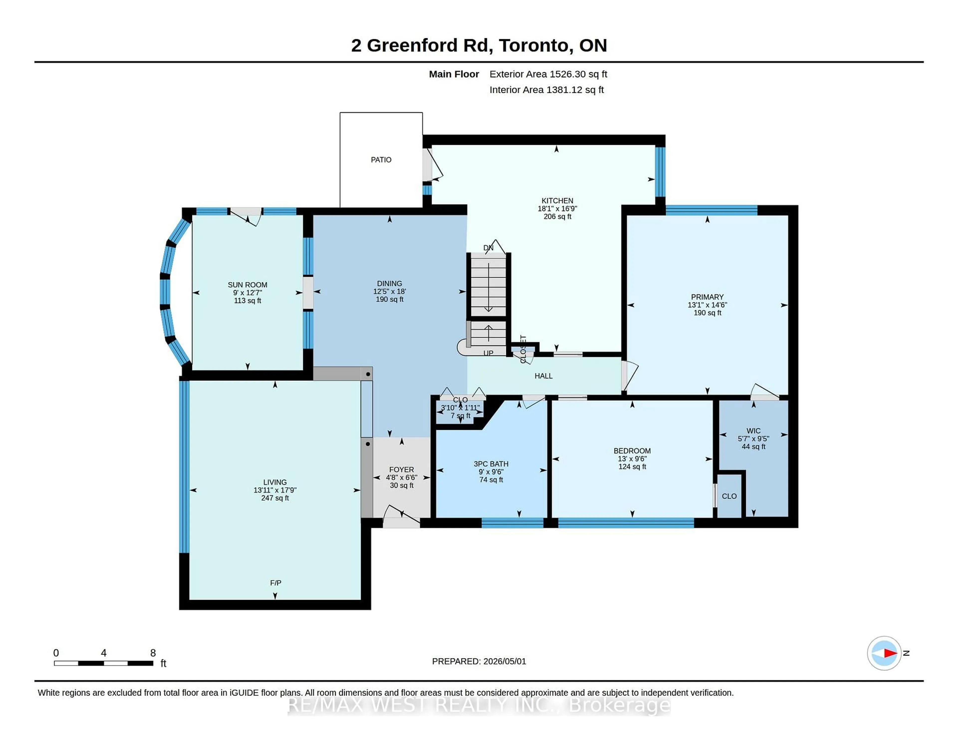 Floor plan for 2 Greenford Rd, Toronto Ontario M9A 3E6