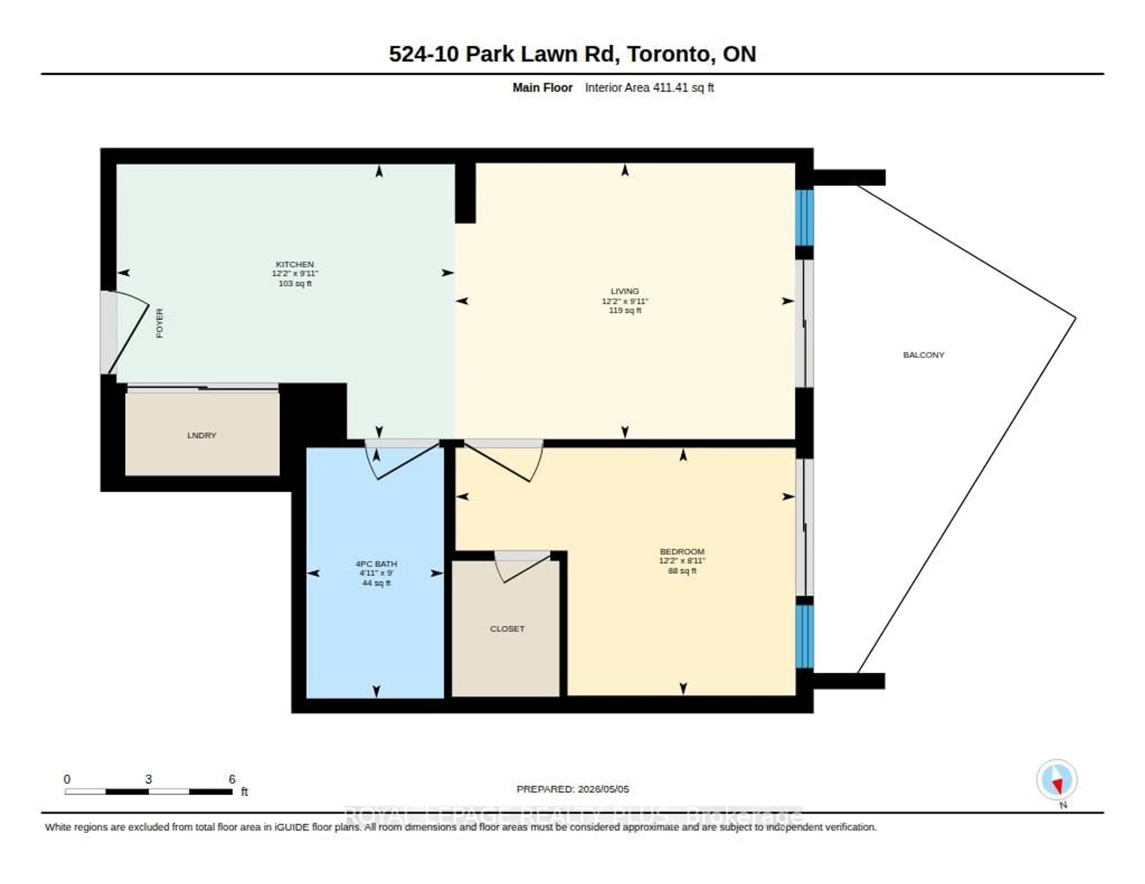 Floor plan for 10 Park Lawn Rd #524, Toronto Ontario M8V 0H9