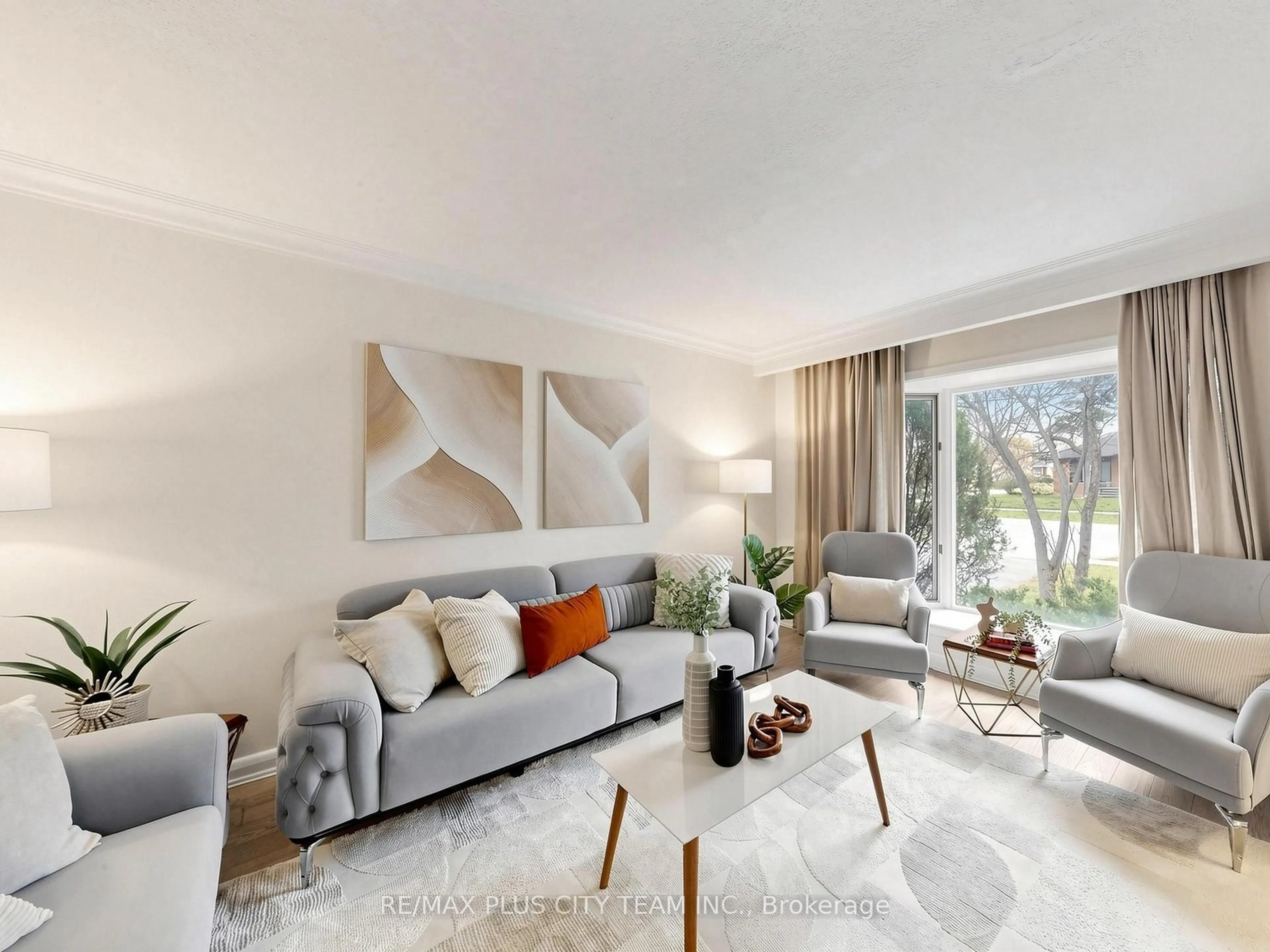 Living room with furniture, unknown for 260 Renforth Dr, Toronto Ontario M9C 2K9