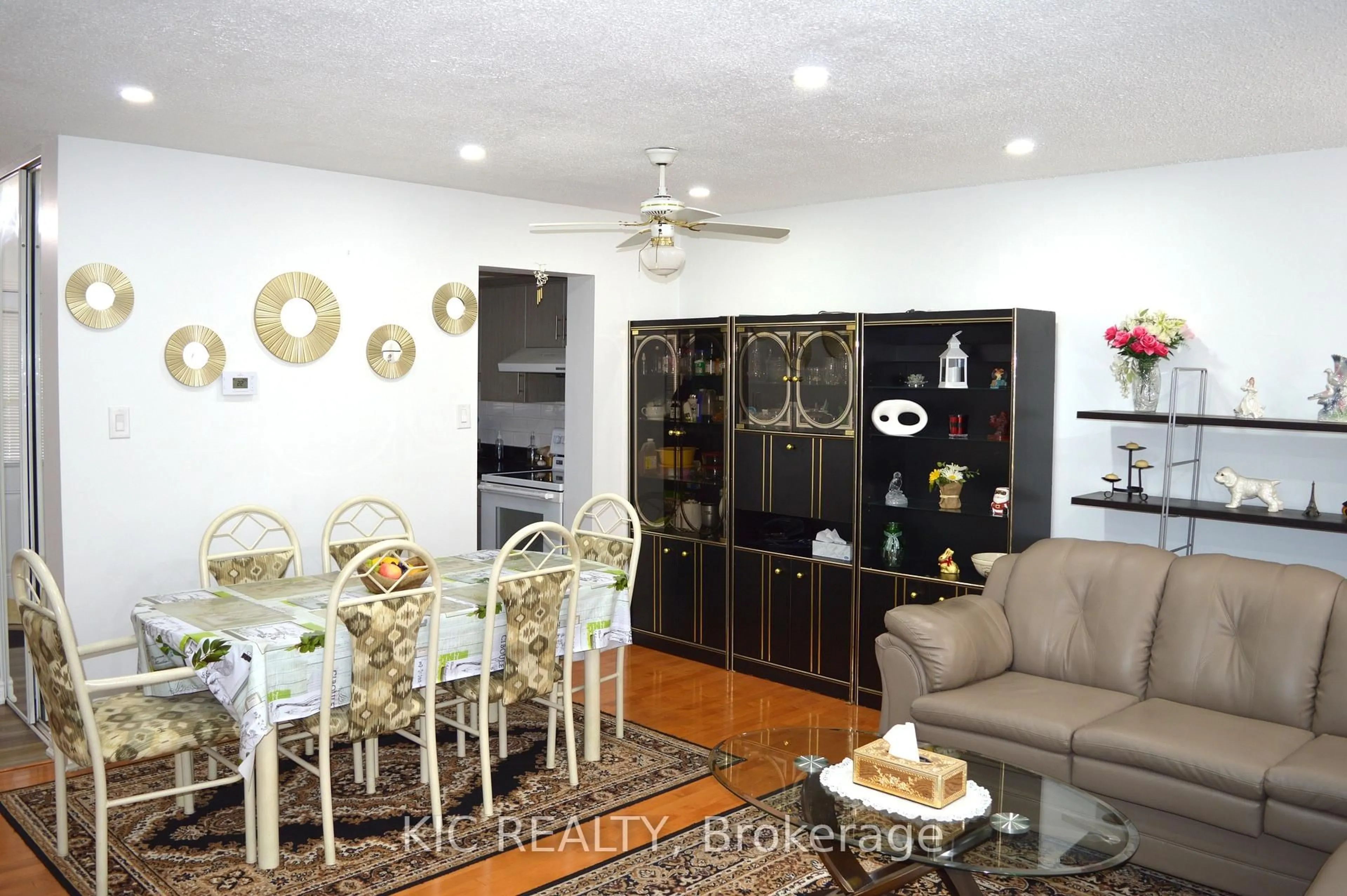 Dining room, wood/laminate floor for 93 Hansen Rd #6, Brampton Ontario L6V 3C8