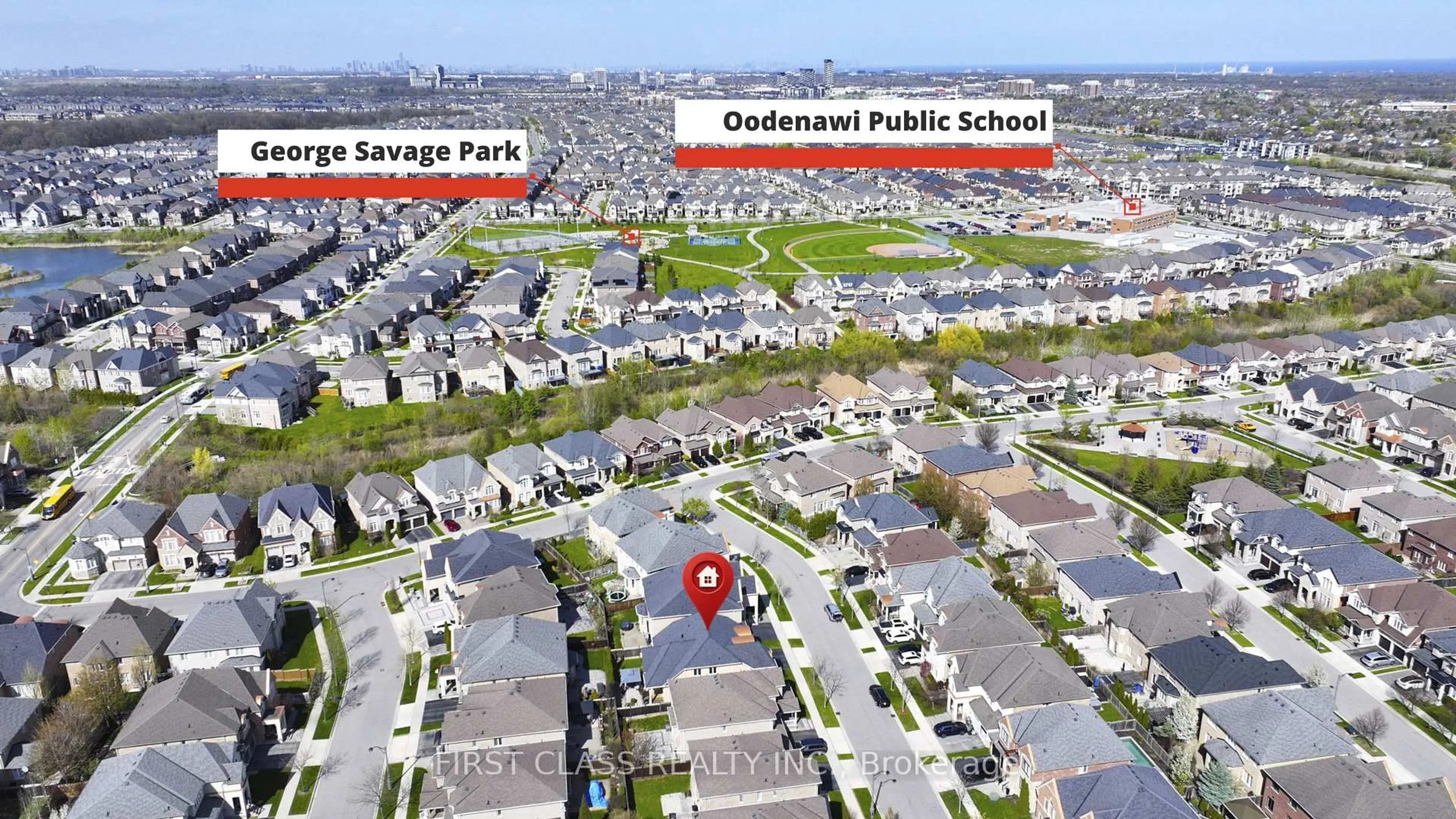 A pic from outside/outdoor area/front of a property/back of a property/a pic from drone, street for 549 Daniel Clarke Way, Oakville Ontario L6M 0N9