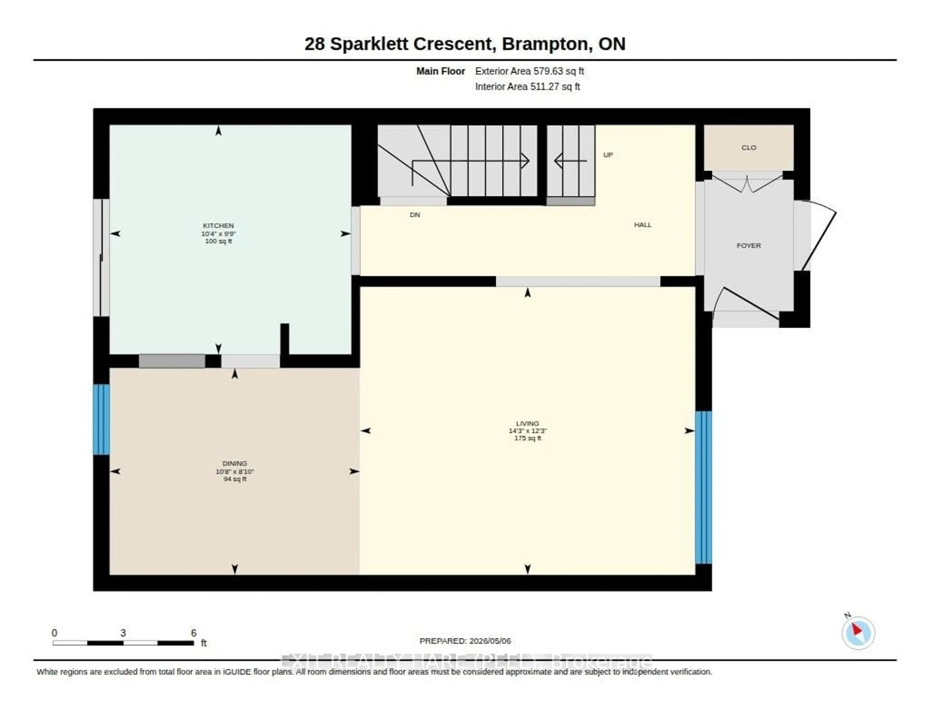 Floor plan for 28 Sparklett Cres, Brampton Ontario L6Z 1M8