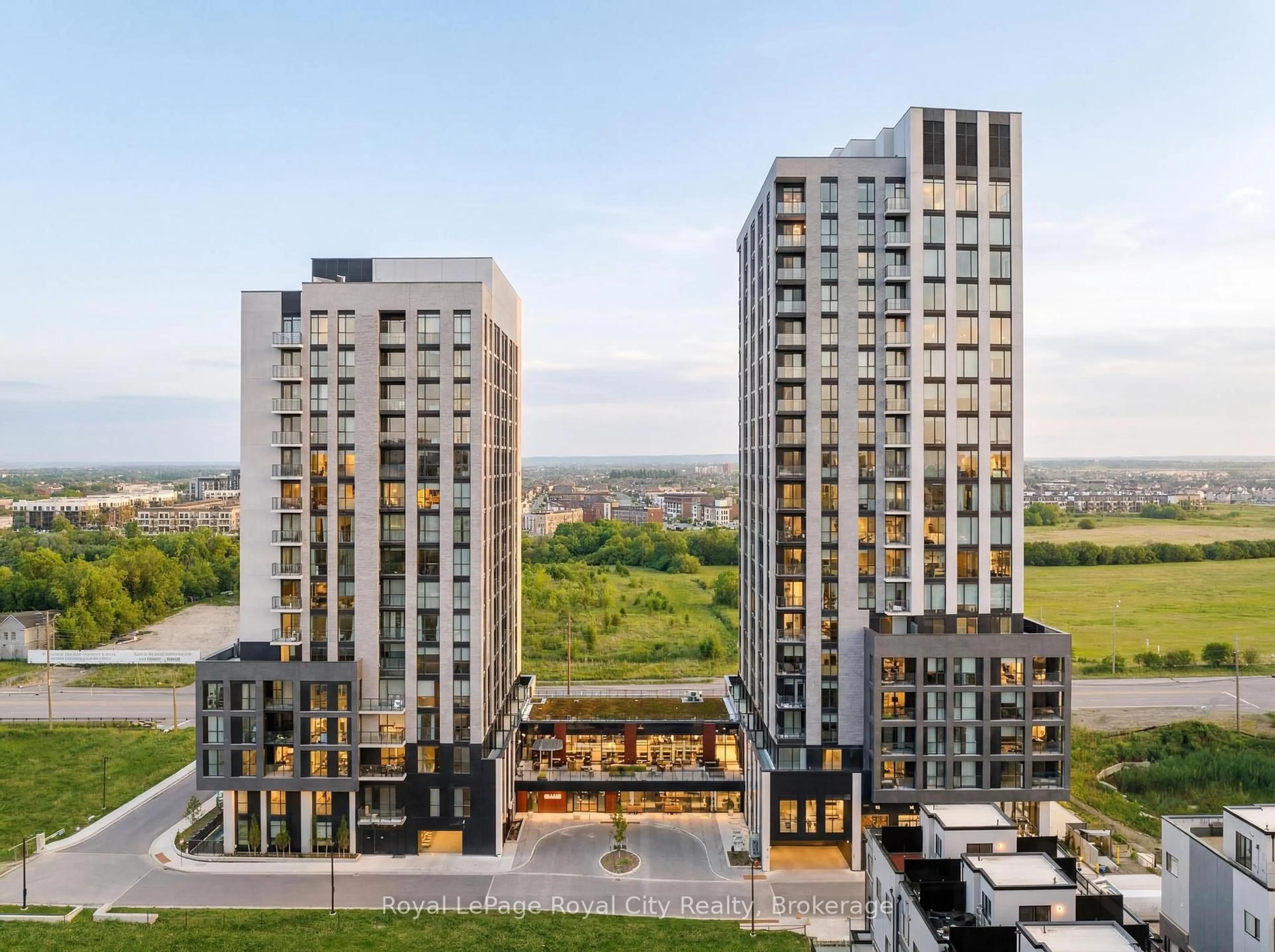 A pic from outside/outdoor area/front of a property/back of a property/a pic from drone, city buildings view from balcony for 3071 Trafalgar Rd #604, Oakville Ontario L6H 8C6