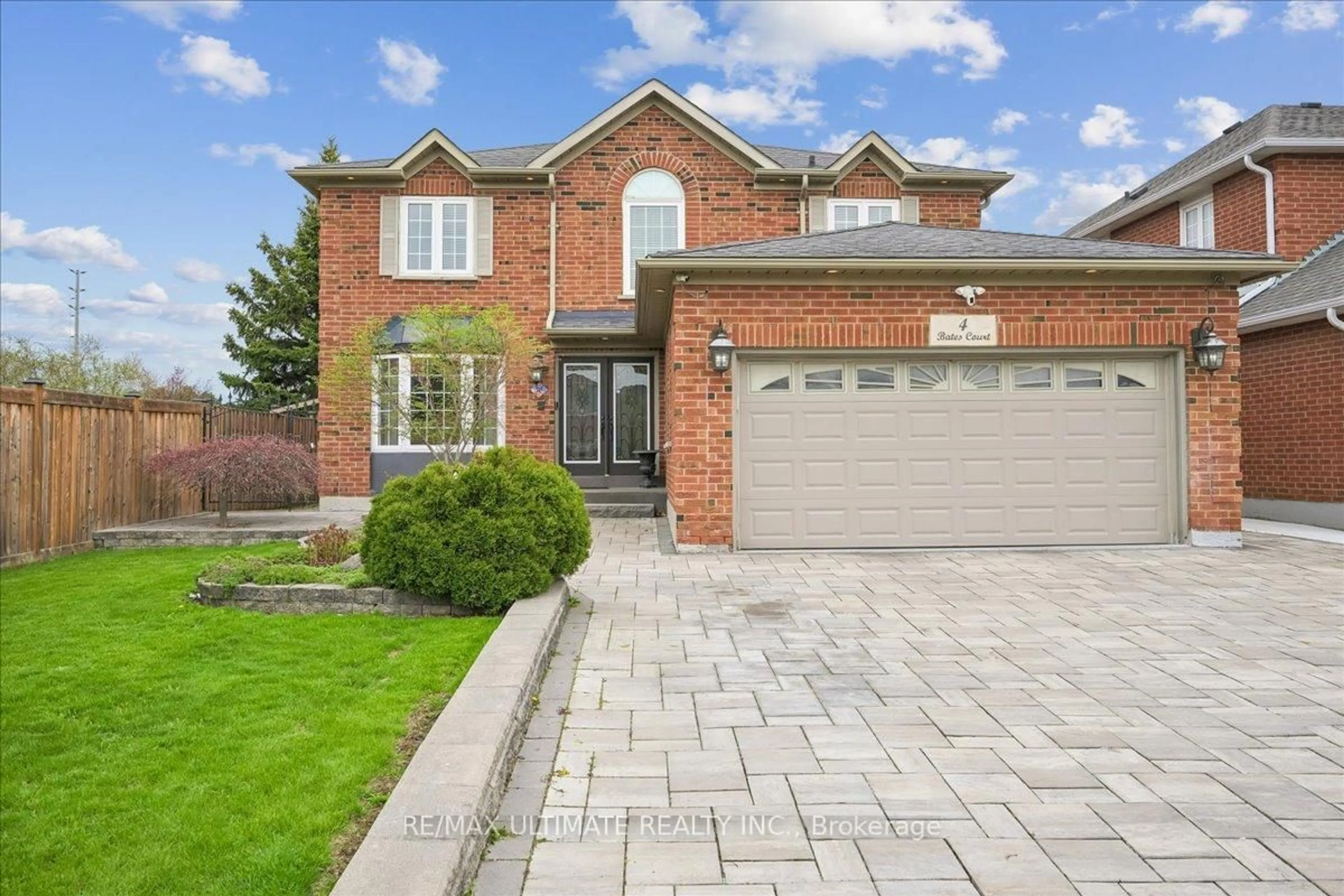 Home with brick exterior material, street for 4 Bates Crt, Brampton Ontario L6X 3E9