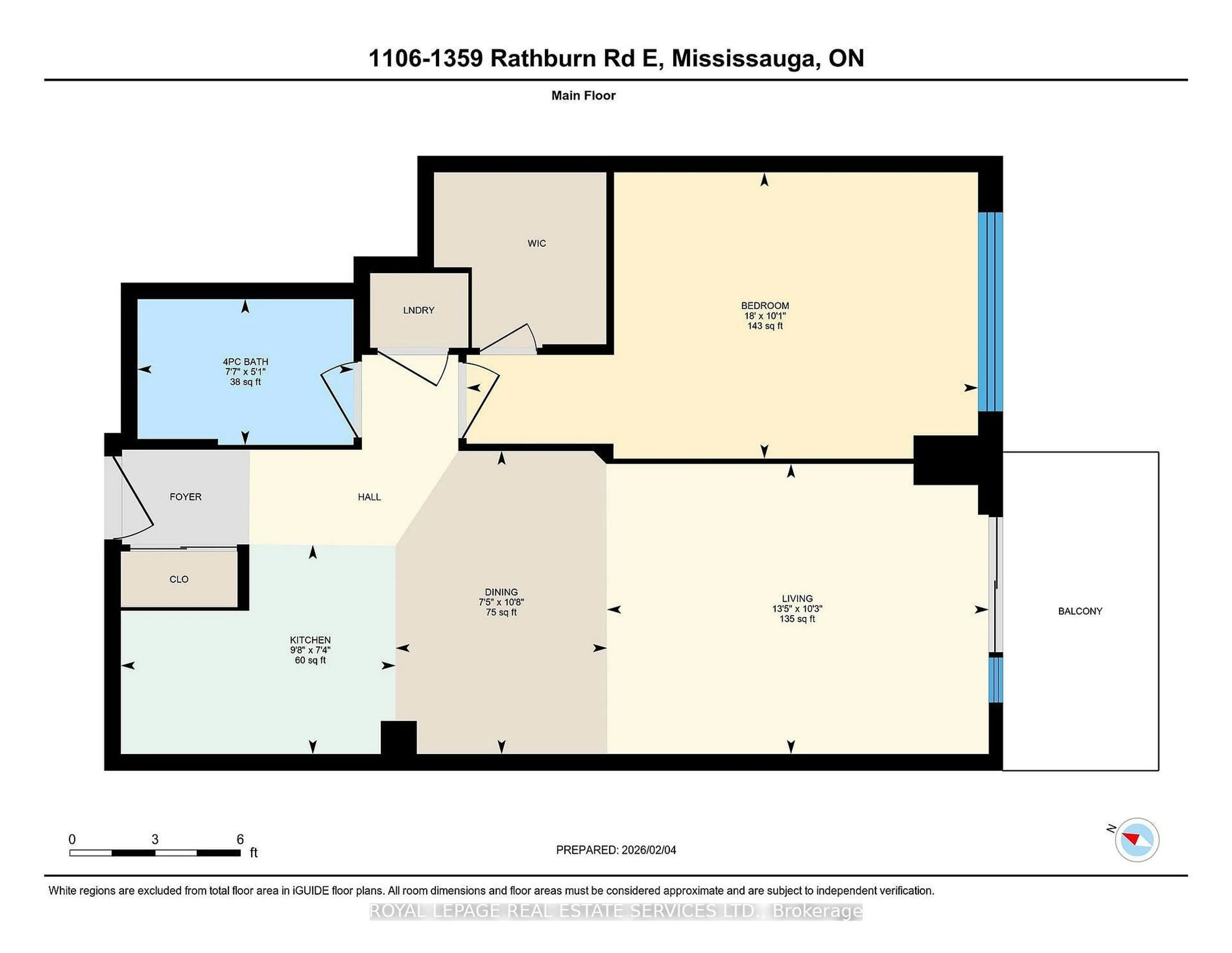 Floor plan for 1359 Rathburn Rd #1106, Mississauga Ontario L4W 5P7