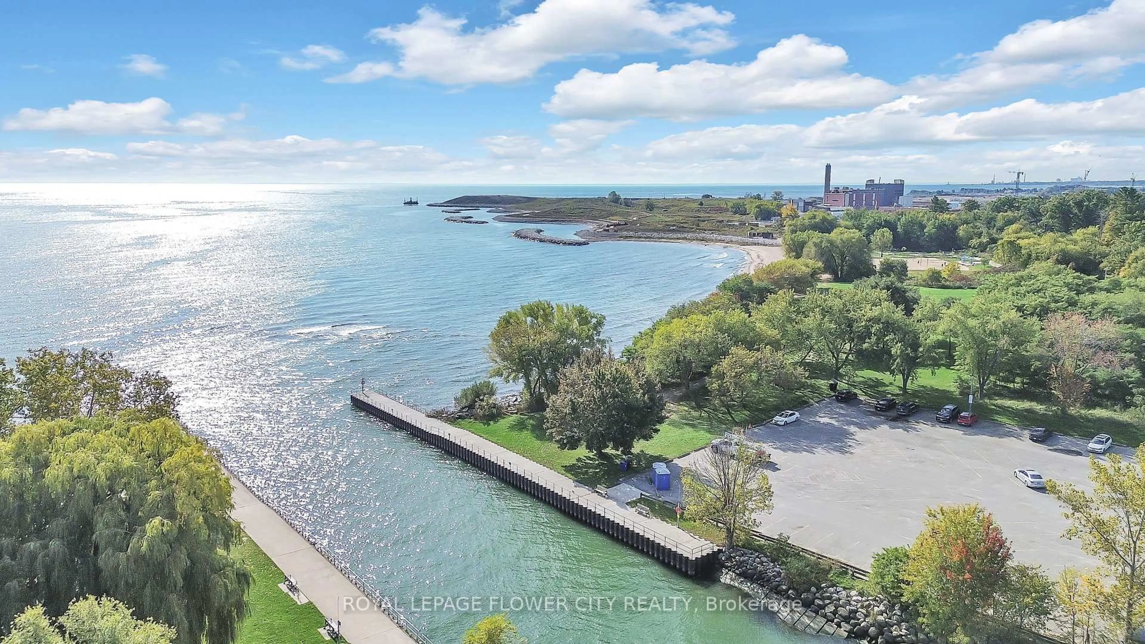A pic from outside/outdoor area/front of a property/back of a property/a pic from drone, water/lake/river/ocean view for 1535 Lakeshore Rd #305, Mississauga Ontario L5E 3E2