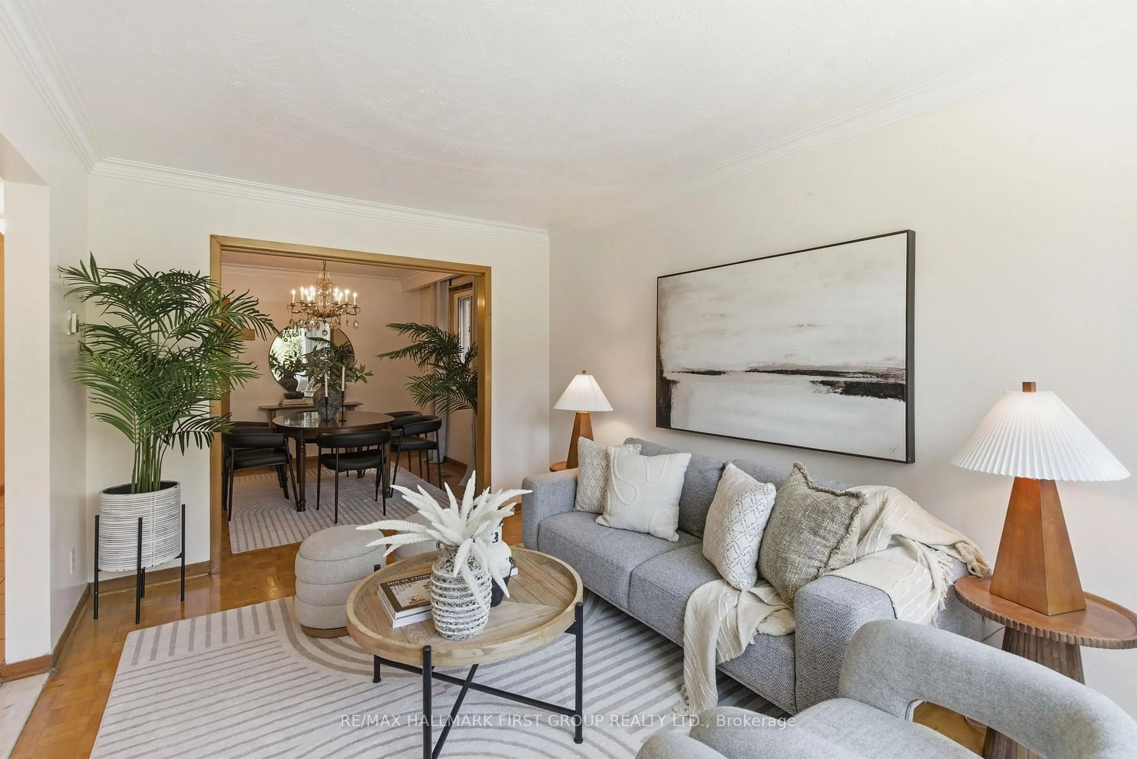 Living room with furniture, unknown for 152 MCROBERTS Ave, Toronto Ontario M6E 4P5