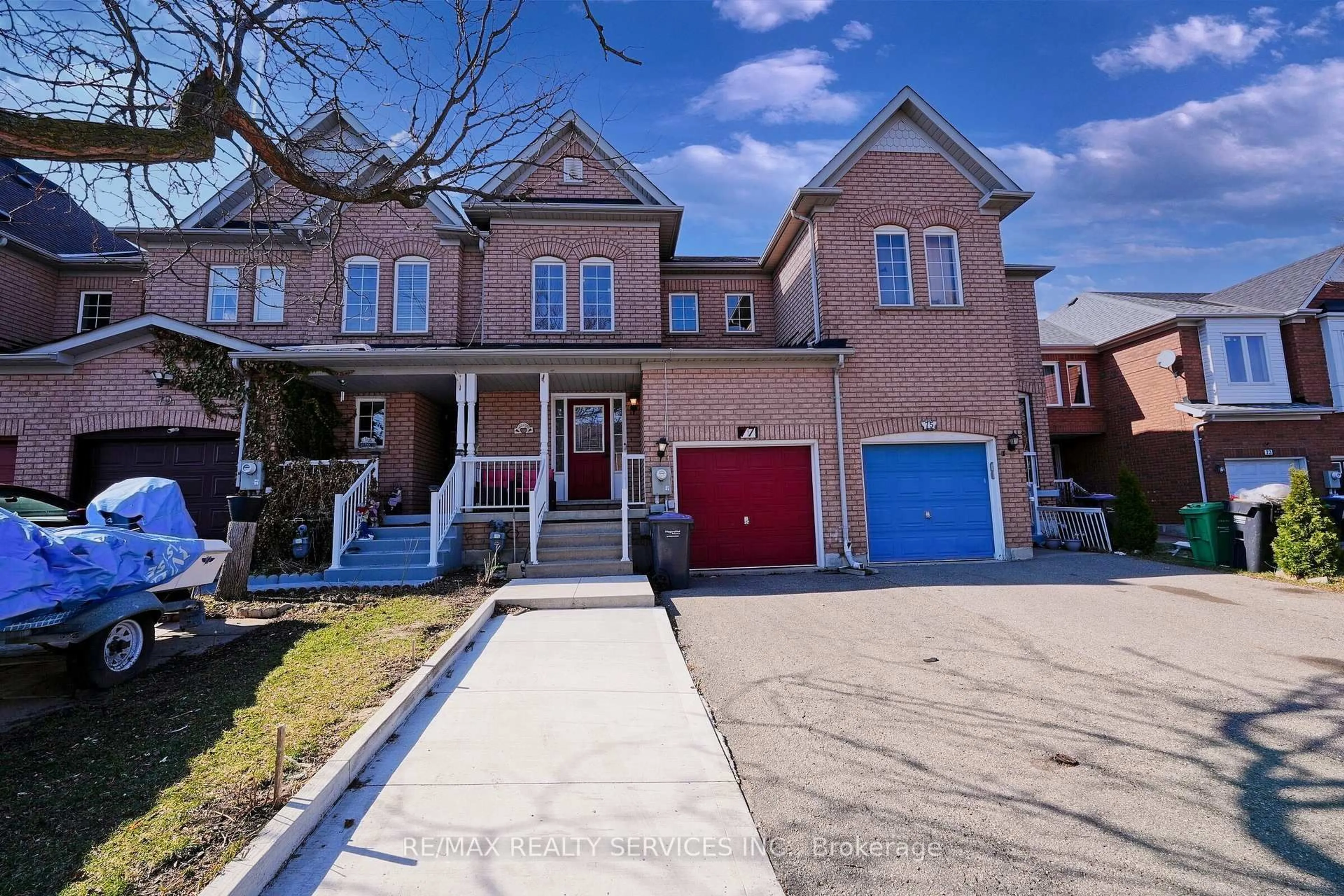 Home with brick exterior material, street for 77 Monaco Crt, Brampton Ontario L7A 1X5