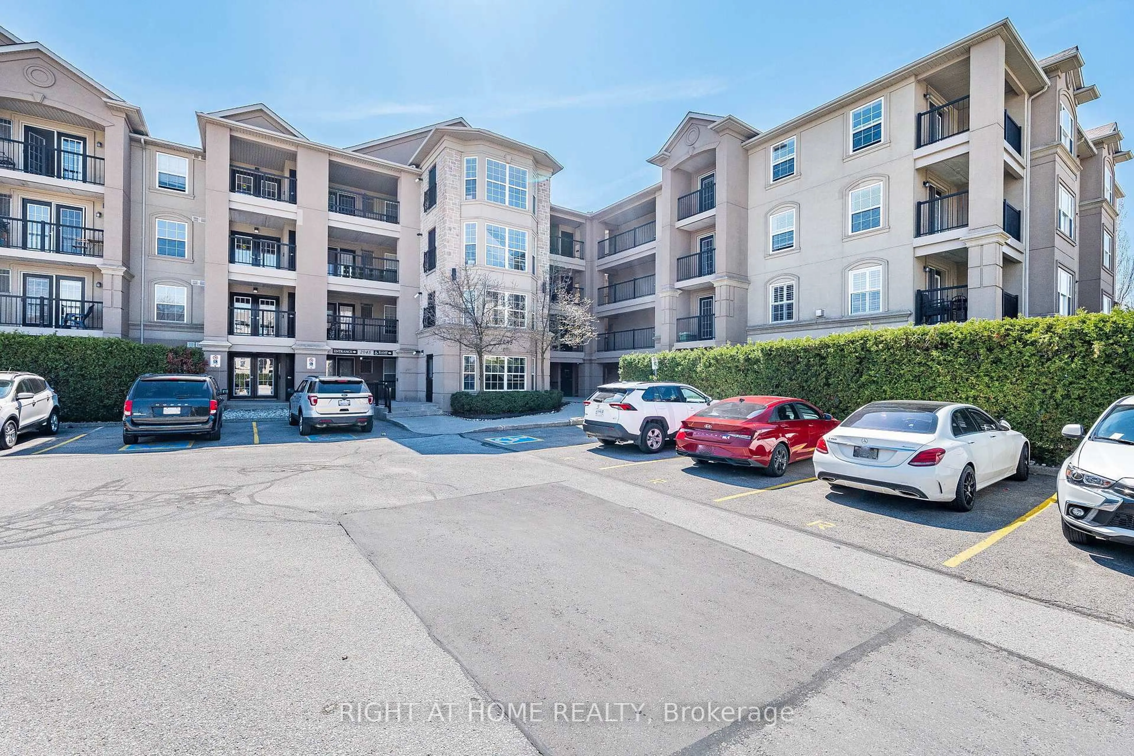 A pic from outside/outdoor area/front of a property/back of a property/a pic from drone, water/lake/river/ocean view for 2045 Appleby Line #401, Burlington Ontario L7L 7G9