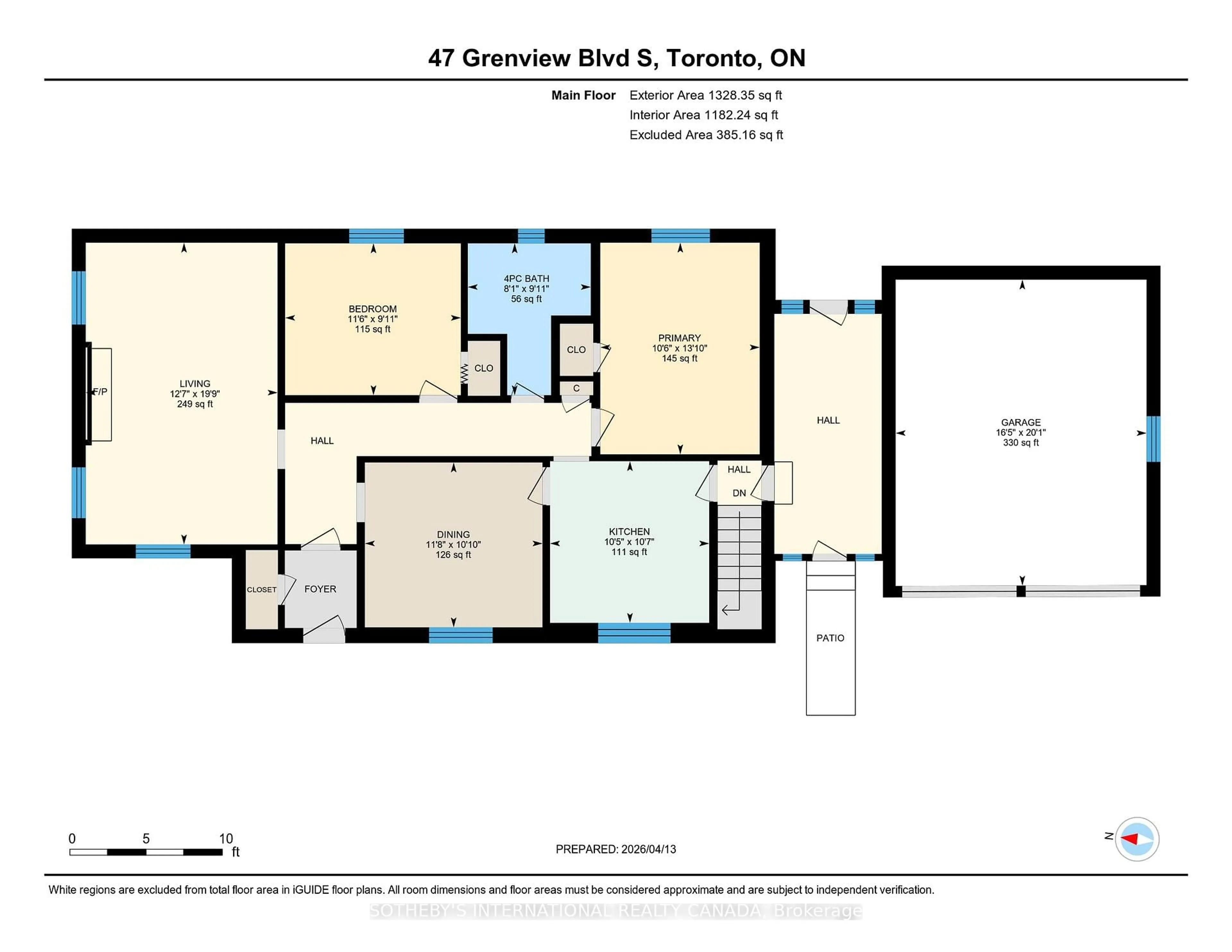 Floor plan for 47 Grenview Blvd, Toronto Ontario M8Y 3R9