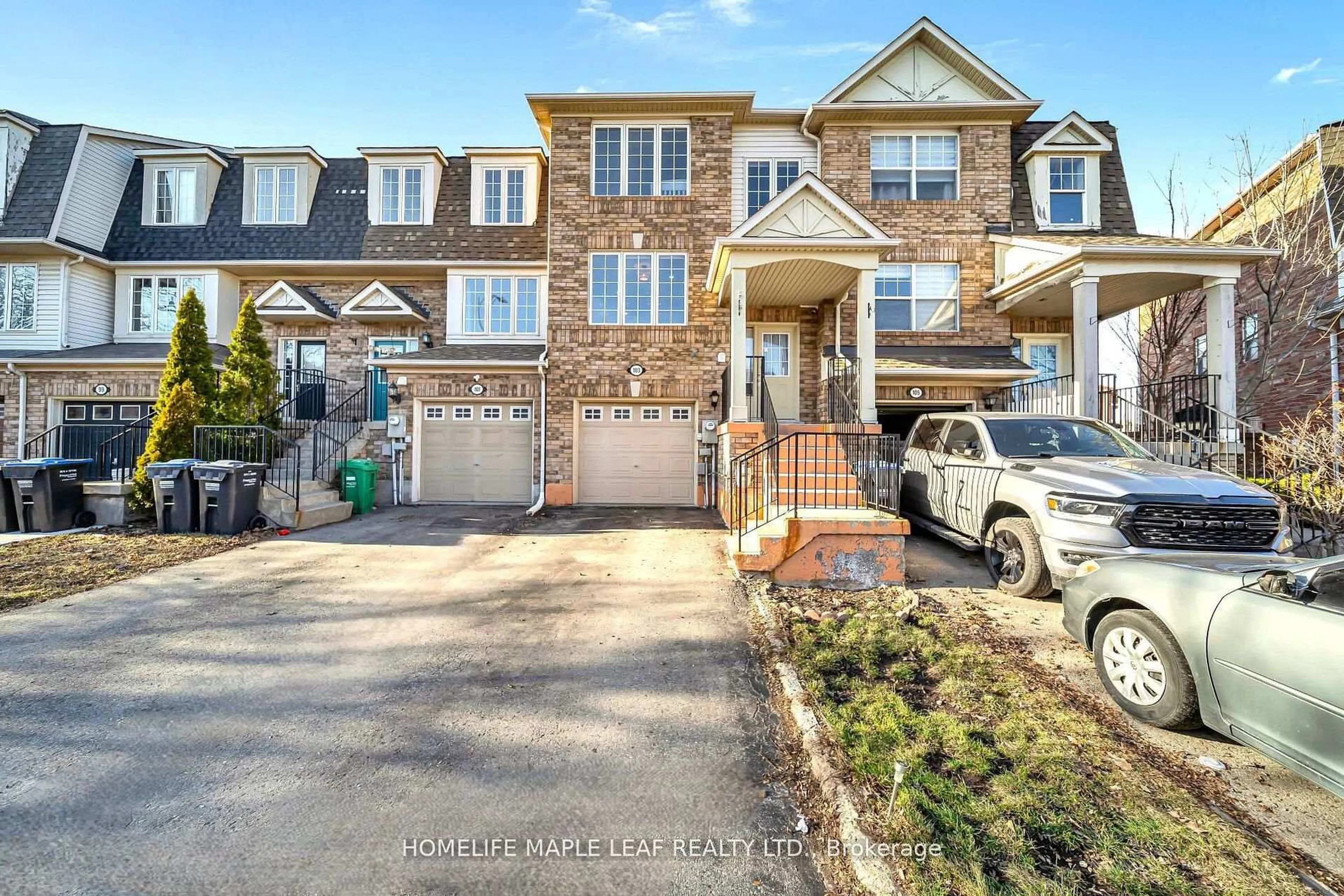 Home with brick exterior material, street for 103 Dunlop Crt, Brampton Ontario L6X 5A6
