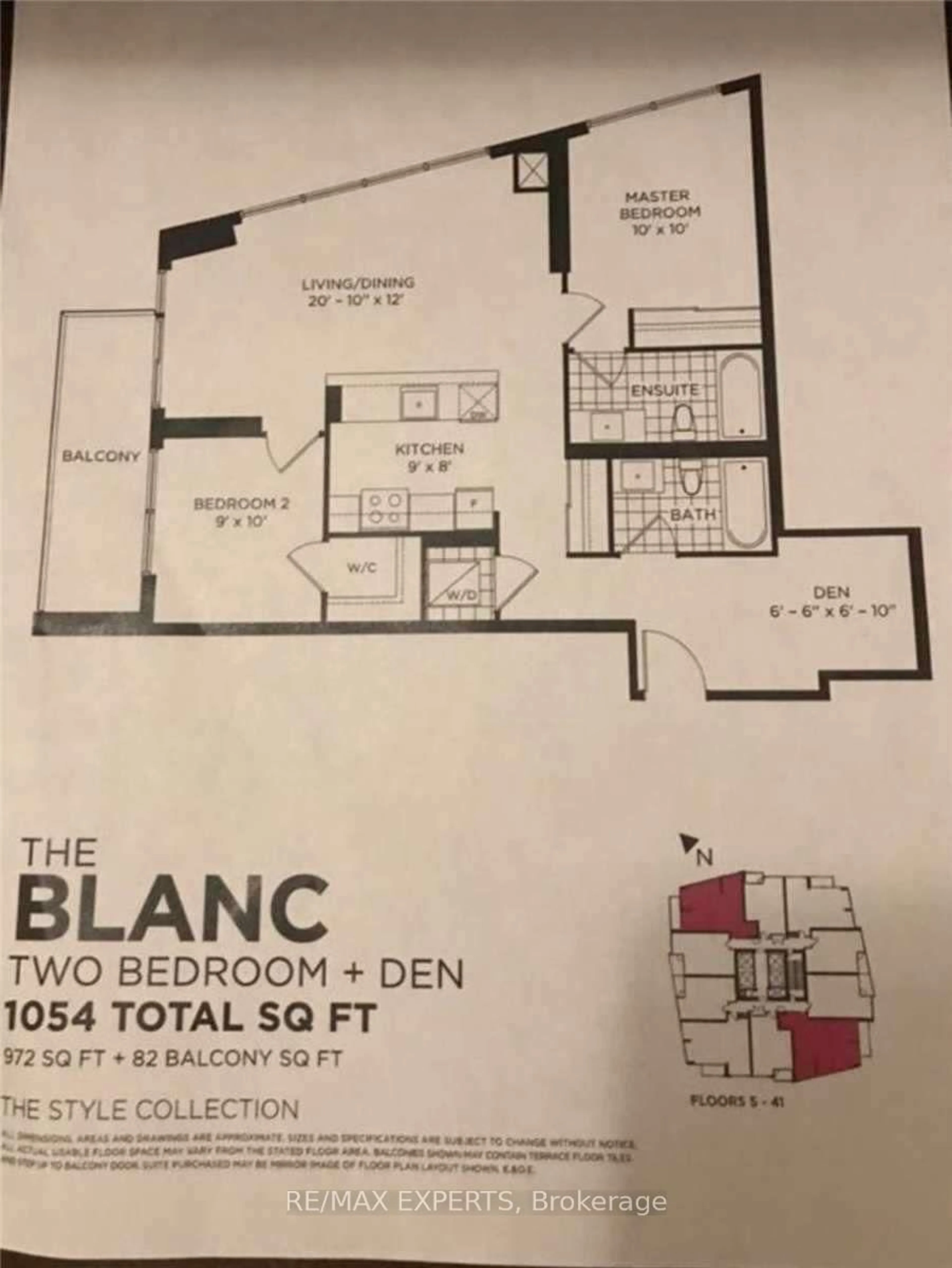 Floor plan for 510 Curran Pl #1002, Mississauga Ontario L5B 0J8