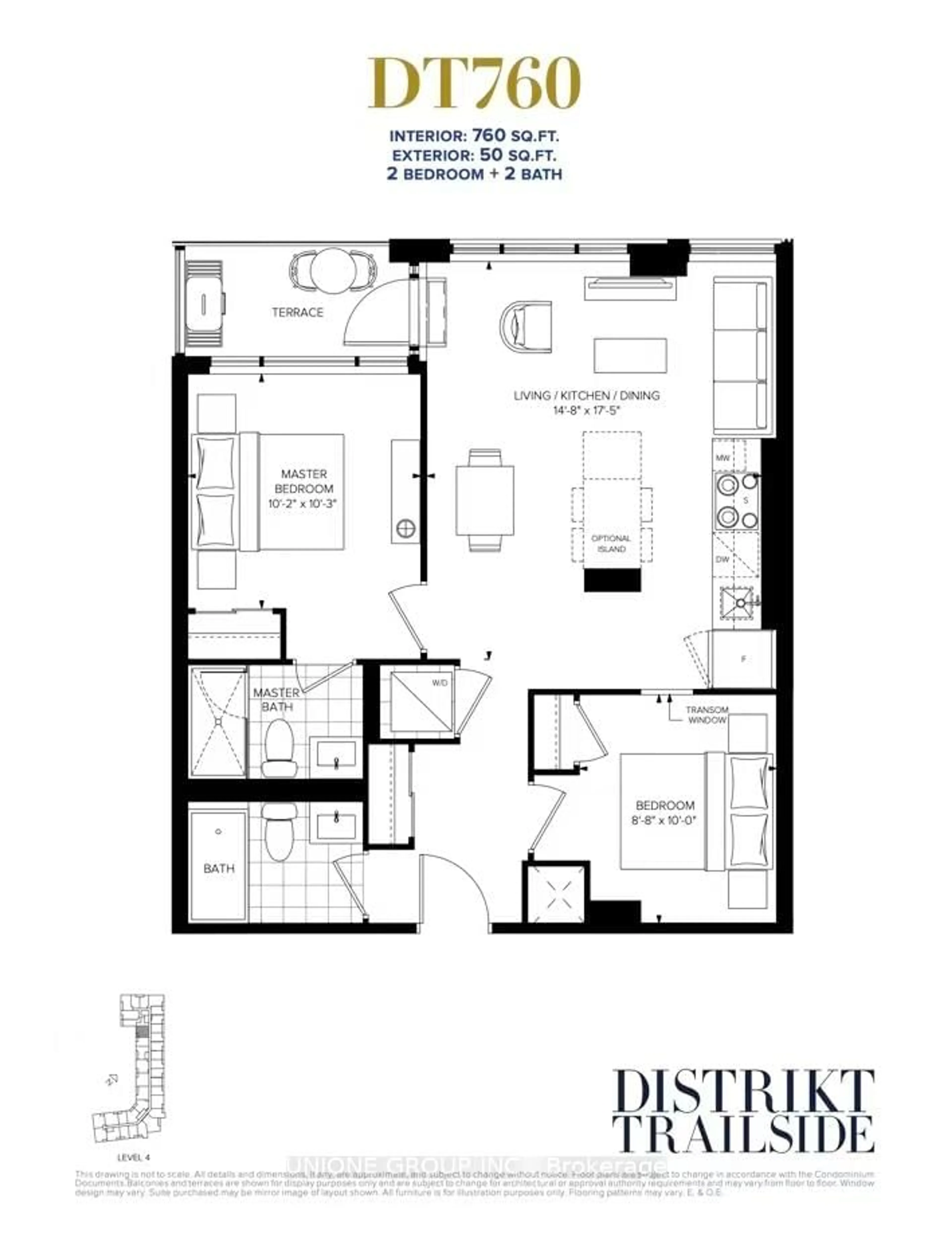 Floor plan for 405 Dundas St #407, Oakville Ontario L6M 5P9