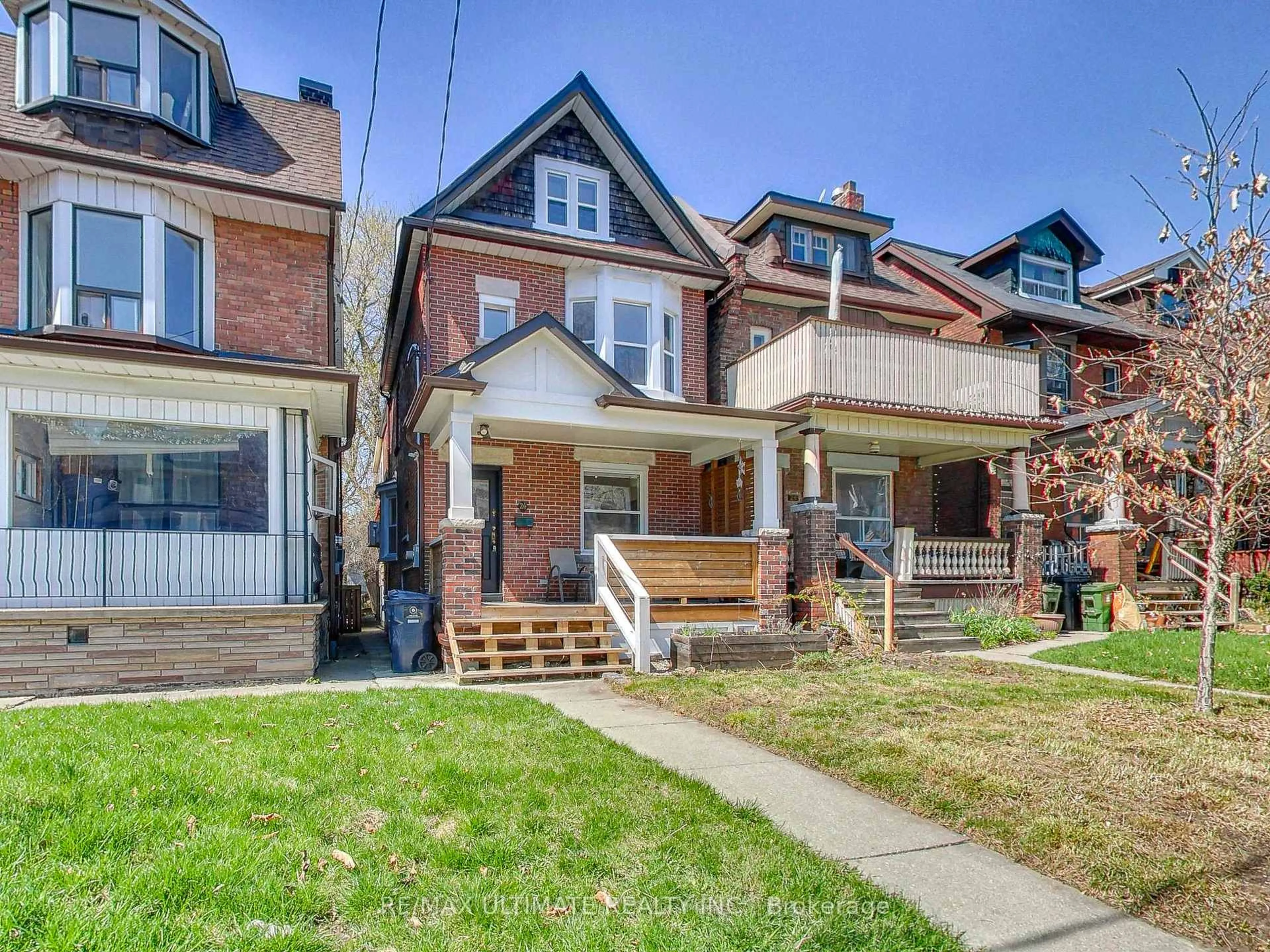 Home with brick exterior material, street for 24 Pauline Ave, Toronto Ontario M6H 3M8
