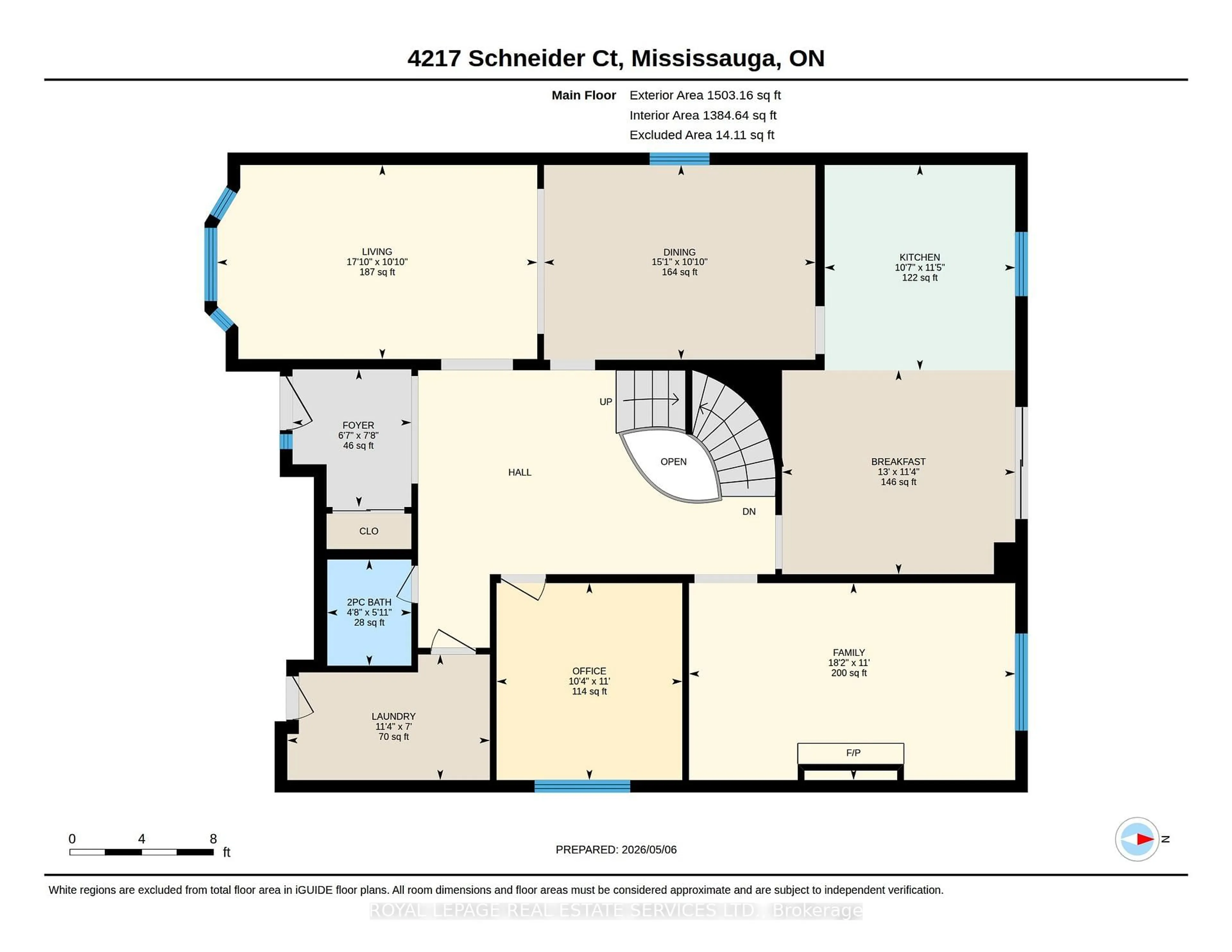 Floor plan for 4217 Schneider Crt, Mississauga Ontario L5B 3N8