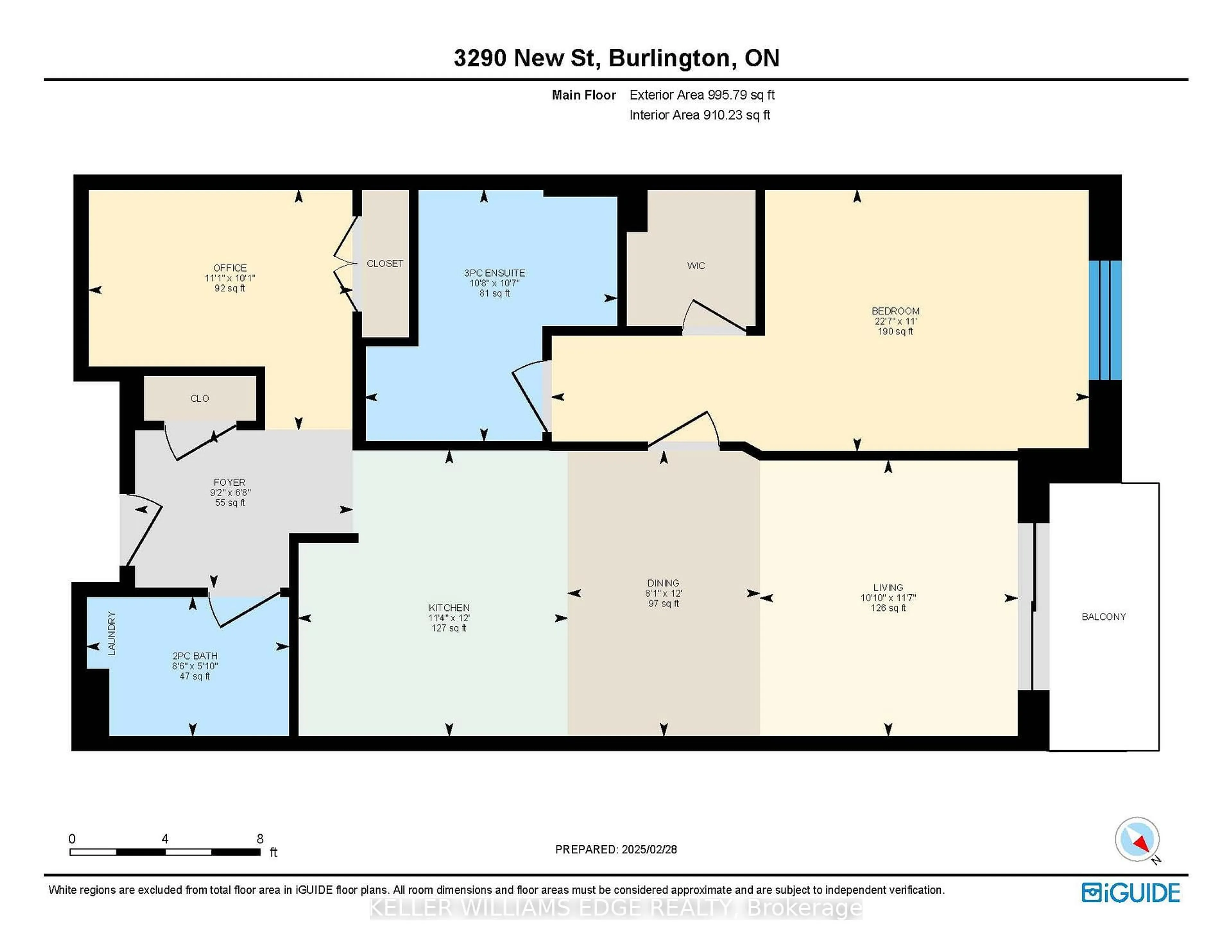 Floor plan for 3290 New St #607, Burlington Ontario L7N 1M8