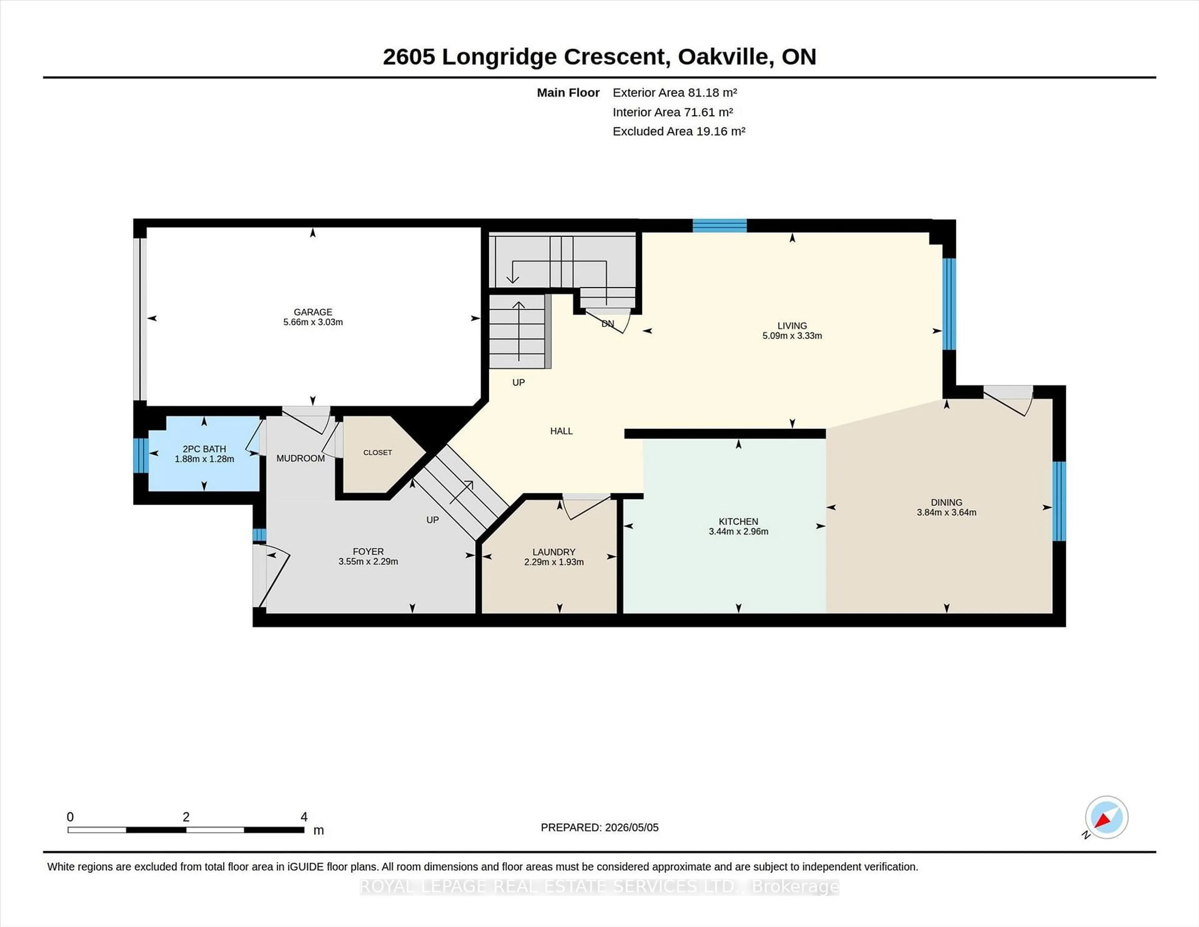 Floor plan for 2605 Longridge Cres, Oakville Ontario L6H 6S1