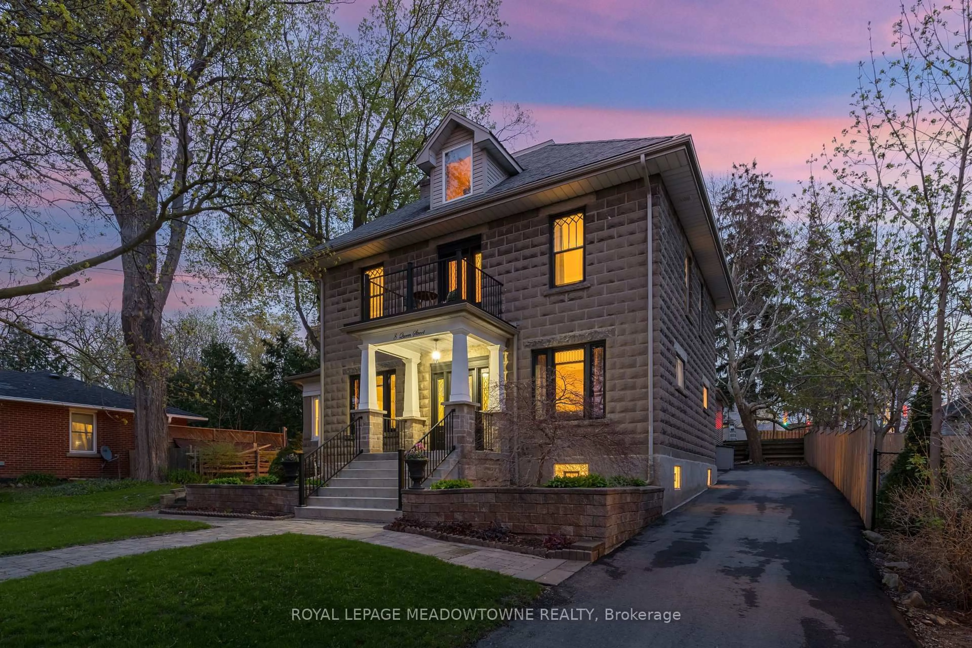 Home with brick exterior material, street for 8 Queen St, Halton Hills Ontario L7G 2E4