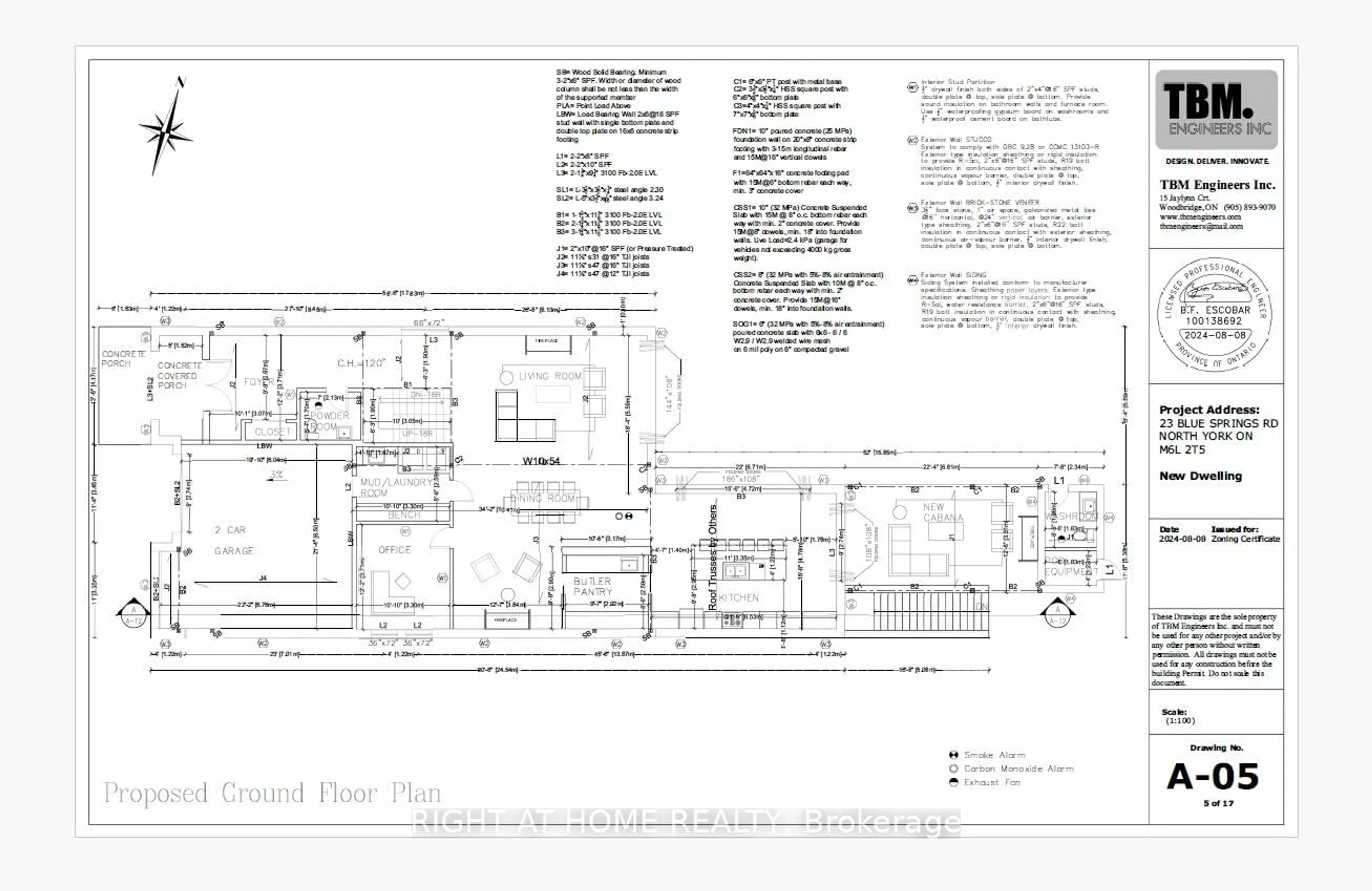 Floor plan for 23 Blue Springs Rd, Toronto Ontario M6L 2T5