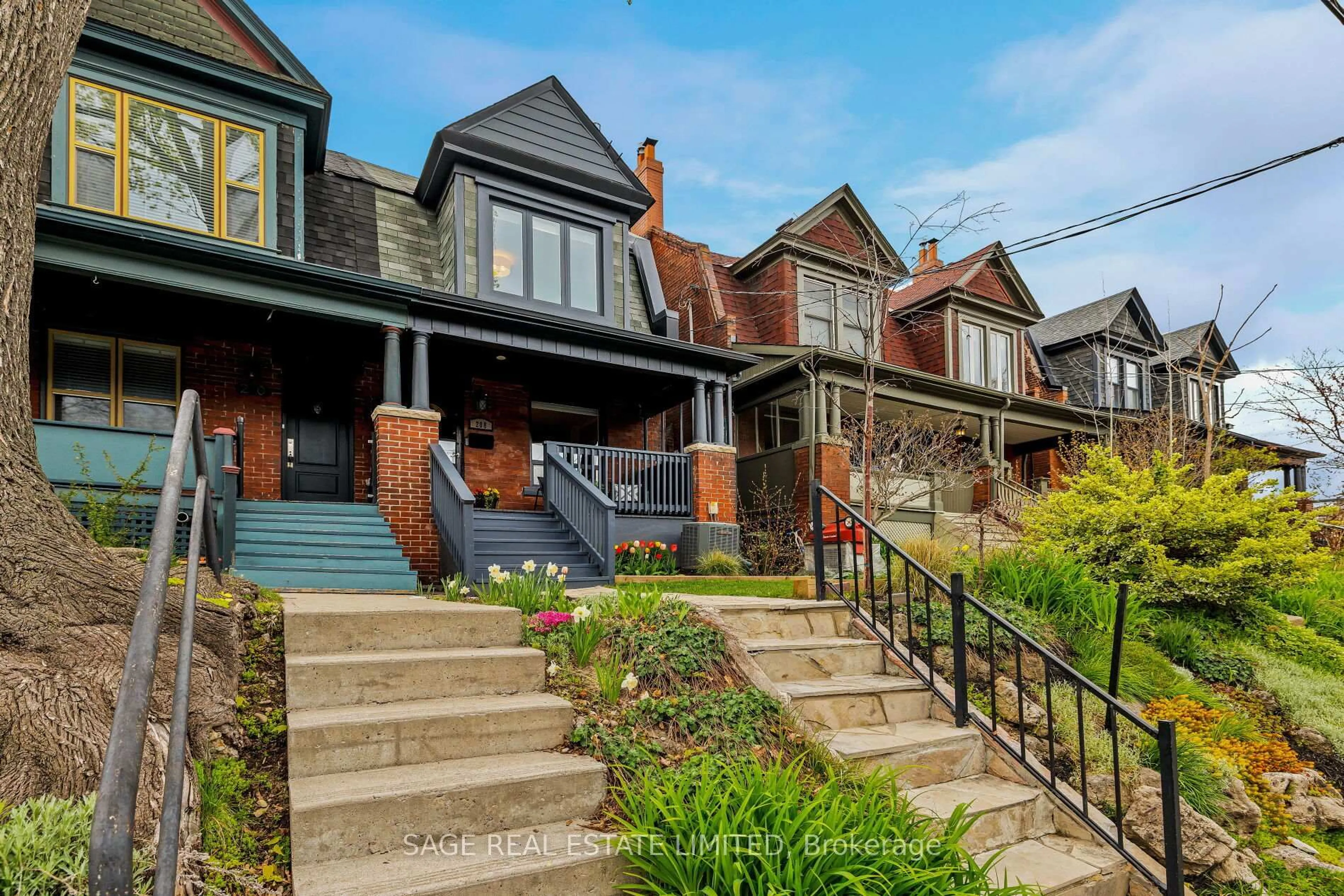 Home with brick exterior material, street for 208 Galley Ave, Toronto Ontario M6R 1H4
