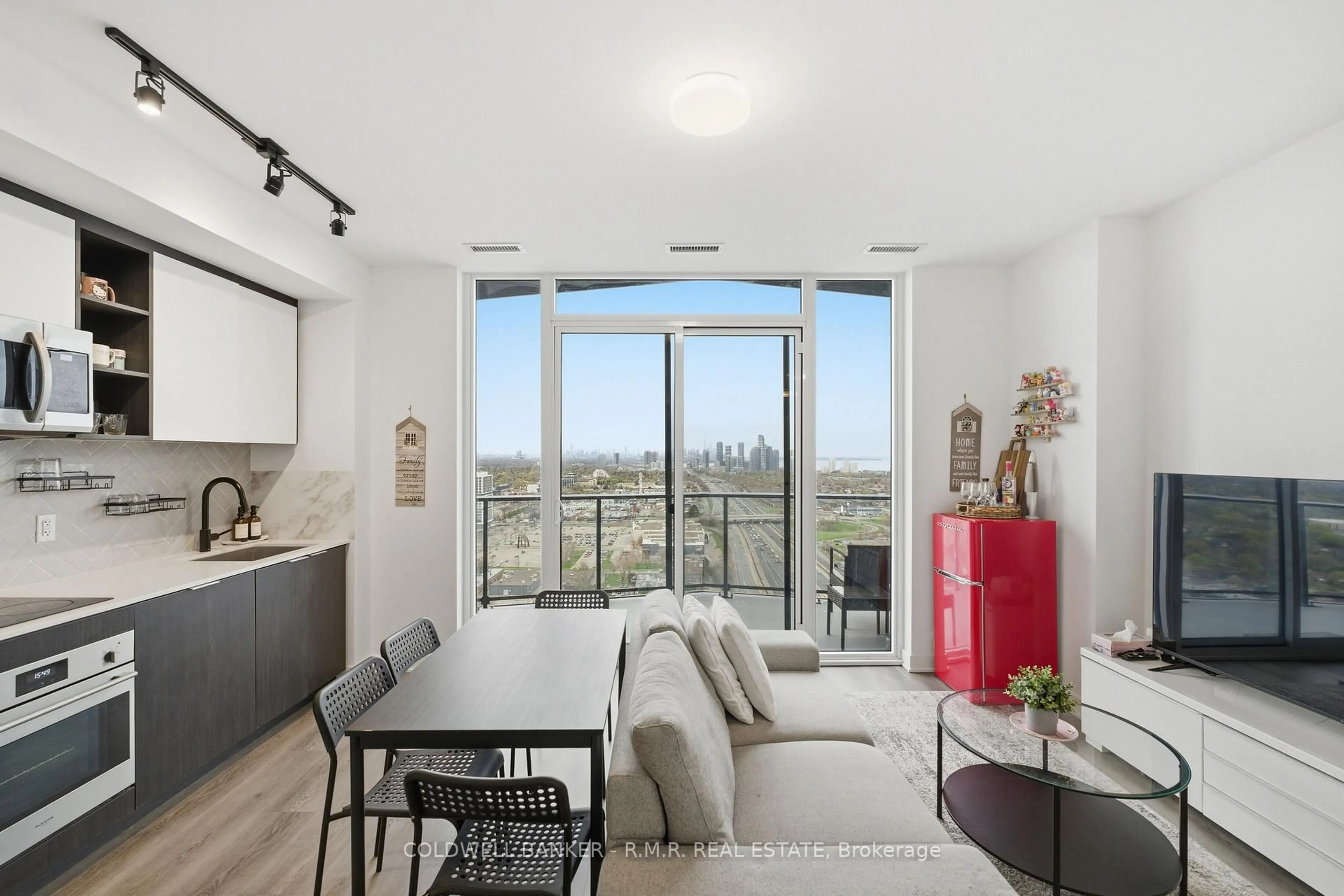 Living room with furniture, unknown for 36 Zorra St #2707, Toronto Ontario M8Z 0G5