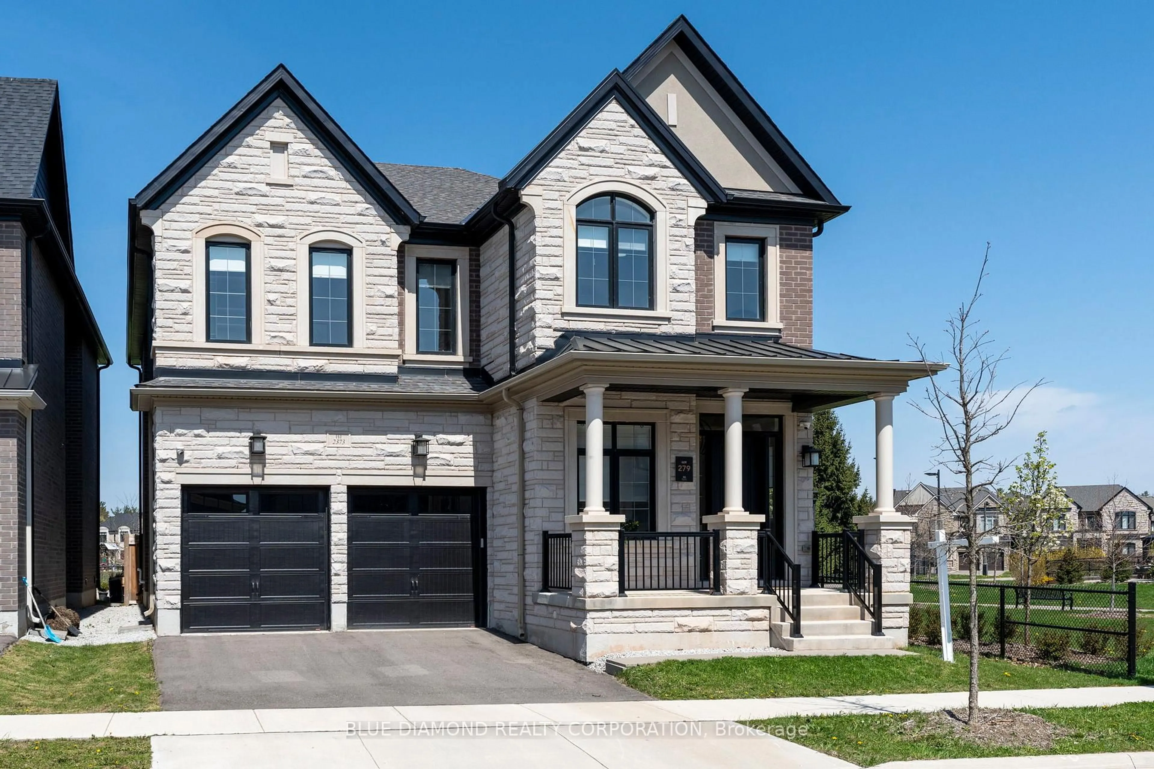 Home with brick exterior material, street for 2373 Edward Leaver Tr, Oakville Ontario L6M 5M7