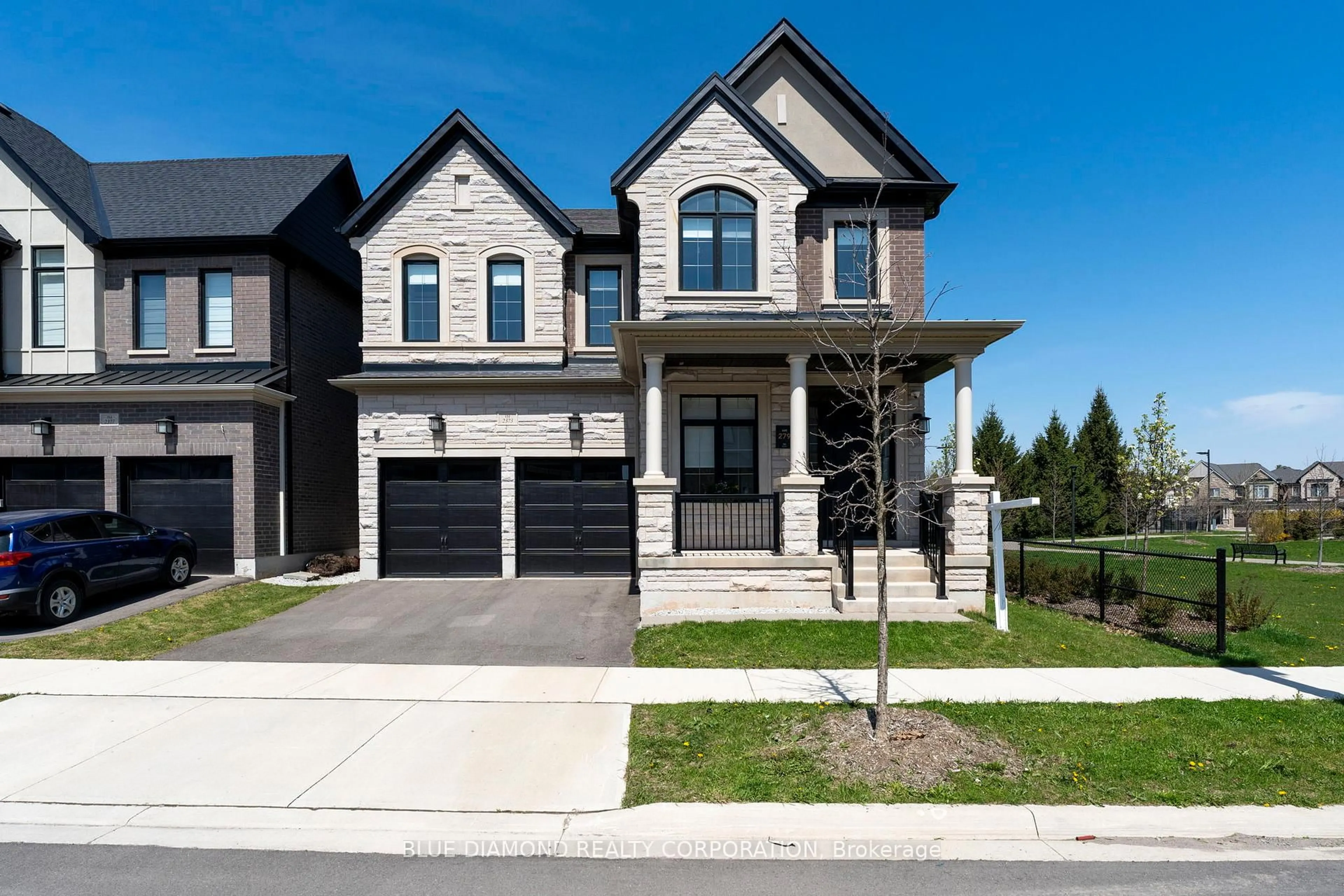 Home with brick exterior material, street for 2373 Edward Leaver Tr, Oakville Ontario L6M 5M7