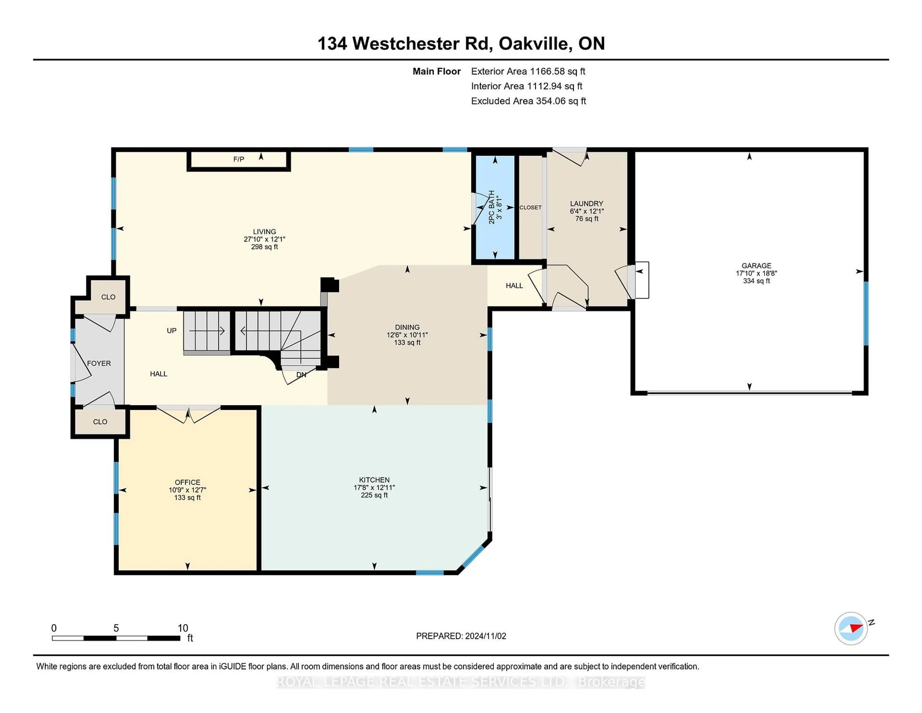Floor plan for 134 Westchester Rd, Oakville Ontario L6H 6H9