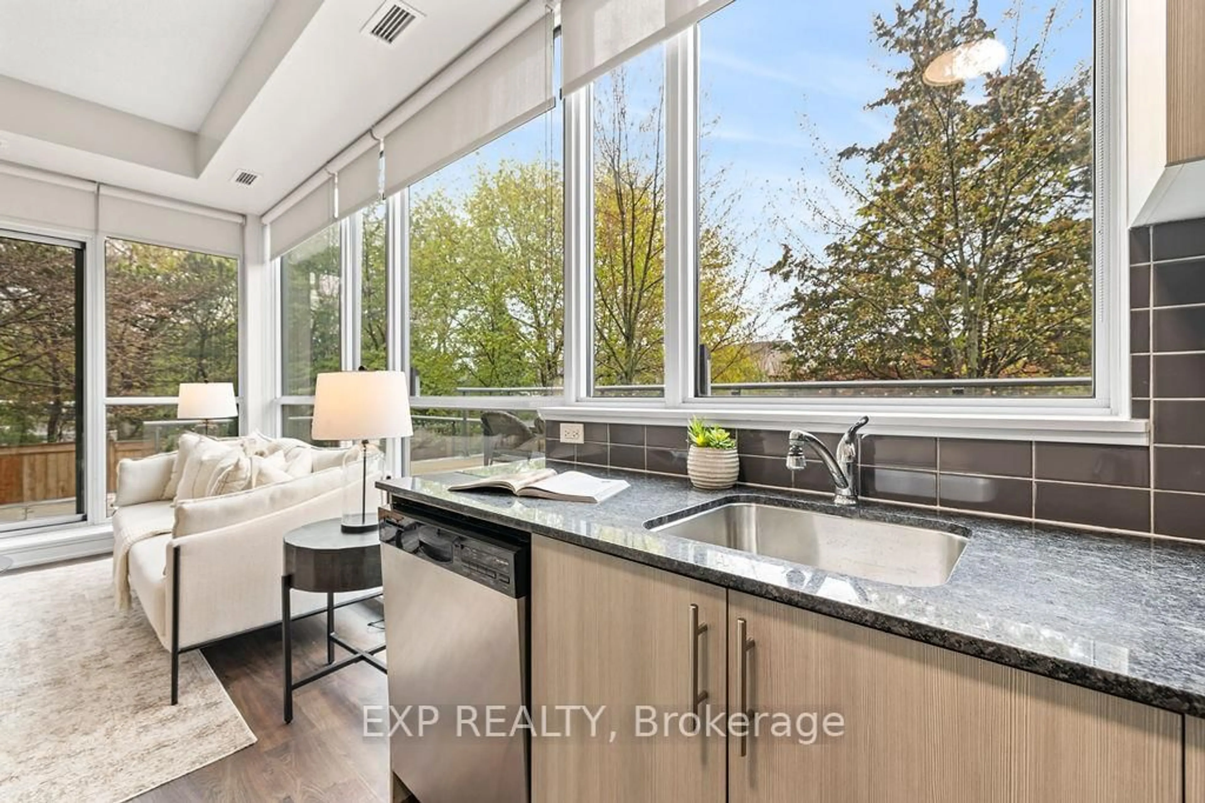 Contemporary kitchen, ceramic/tile floor for 1284 Guelph Line #109, Burlington Ontario L7P 0T9