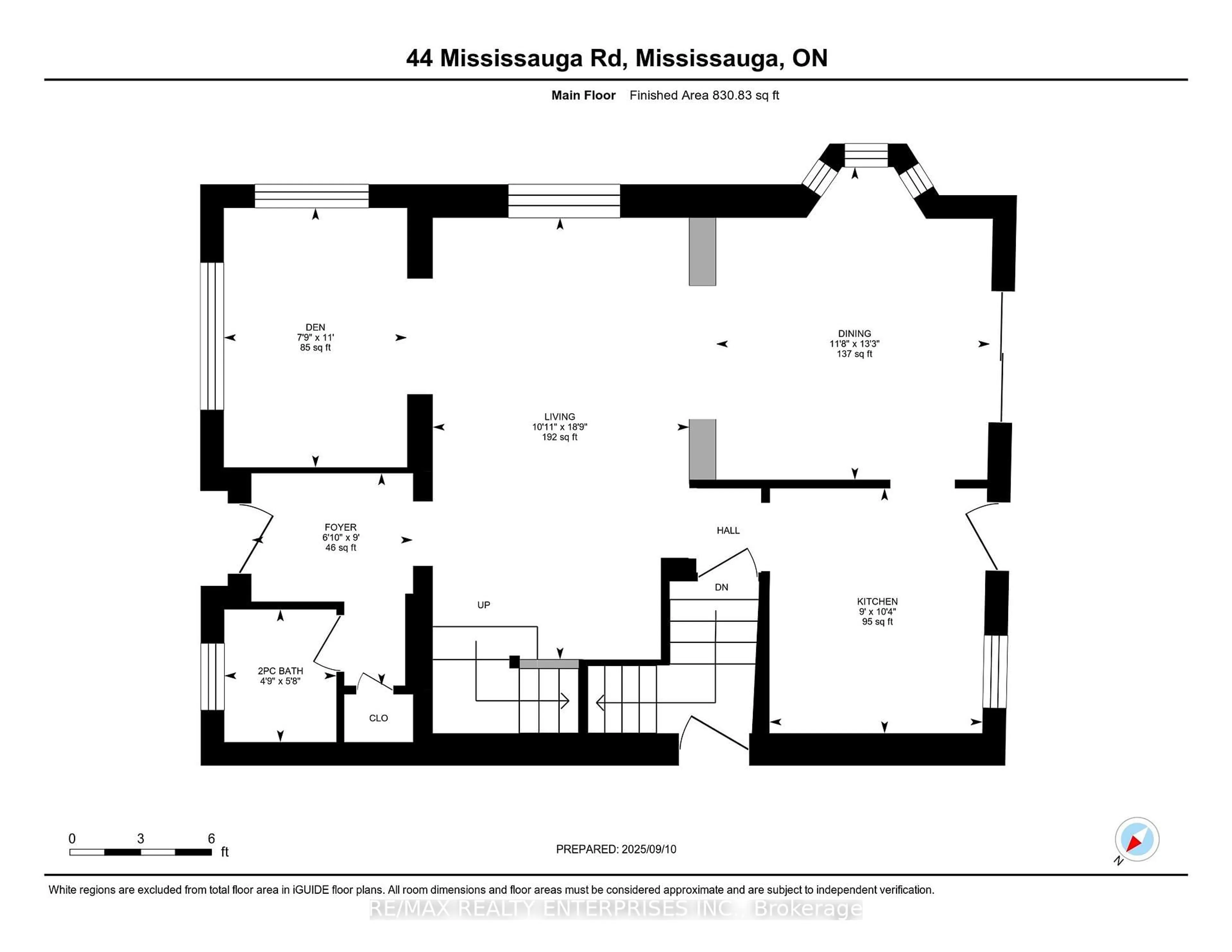 Floor plan for 44 Mississauga Rd, Mississauga Ontario L5H 2H8