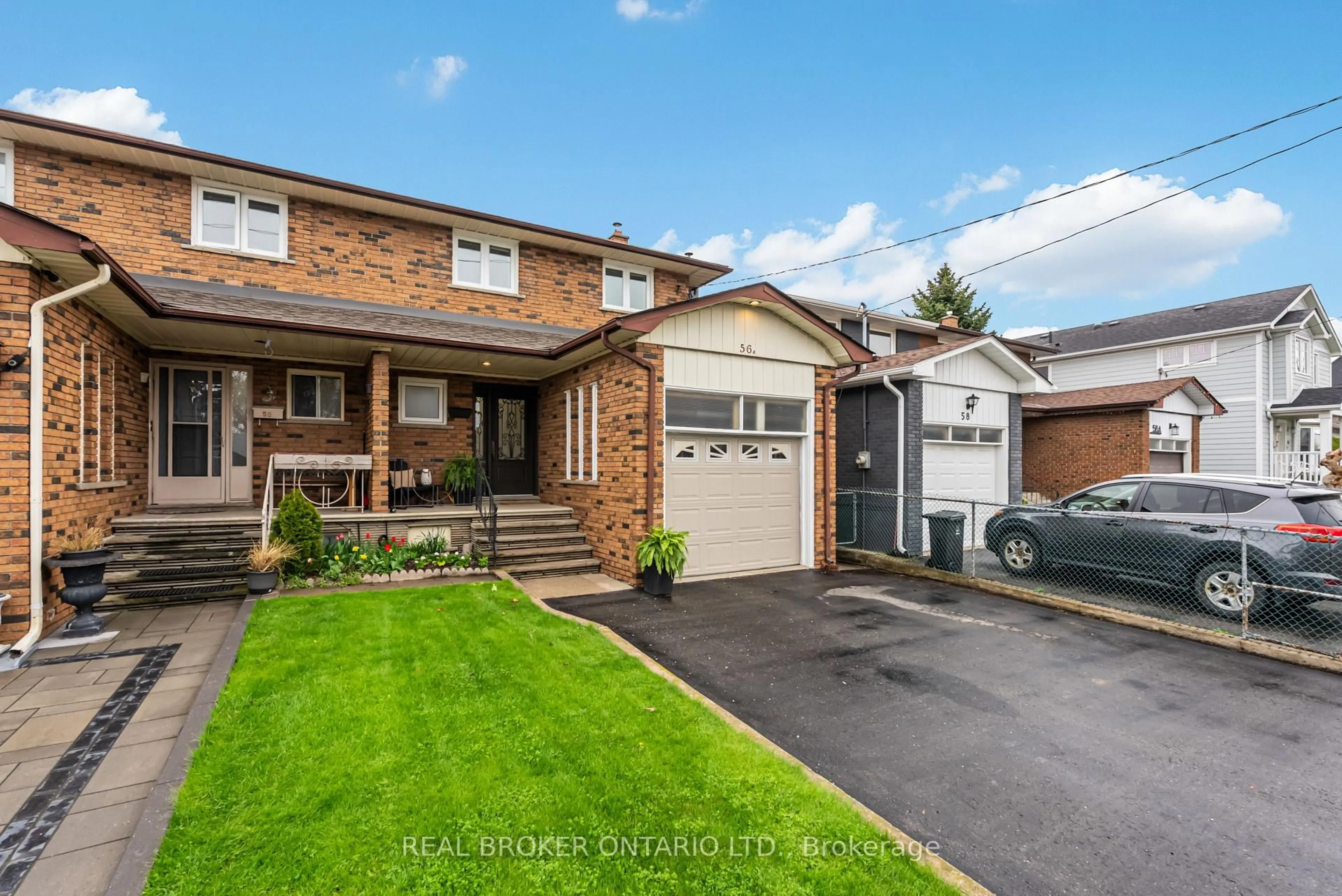 Home with brick exterior material, street for 56A Treeview Dr, Toronto Ontario M8W 4C2