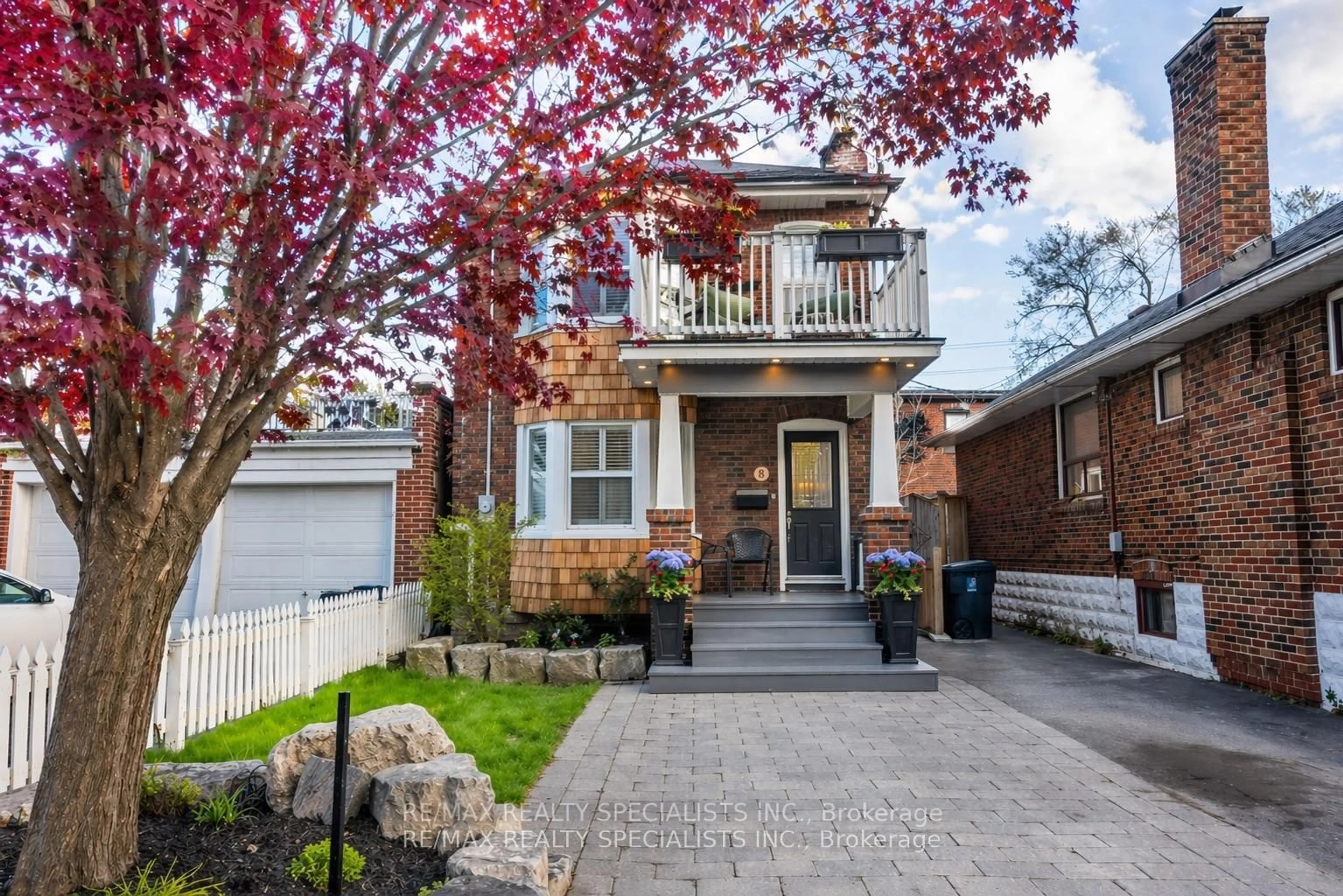 Home with brick exterior material, street for 8 Primrose Ave, Toronto Ontario M8V 1P8