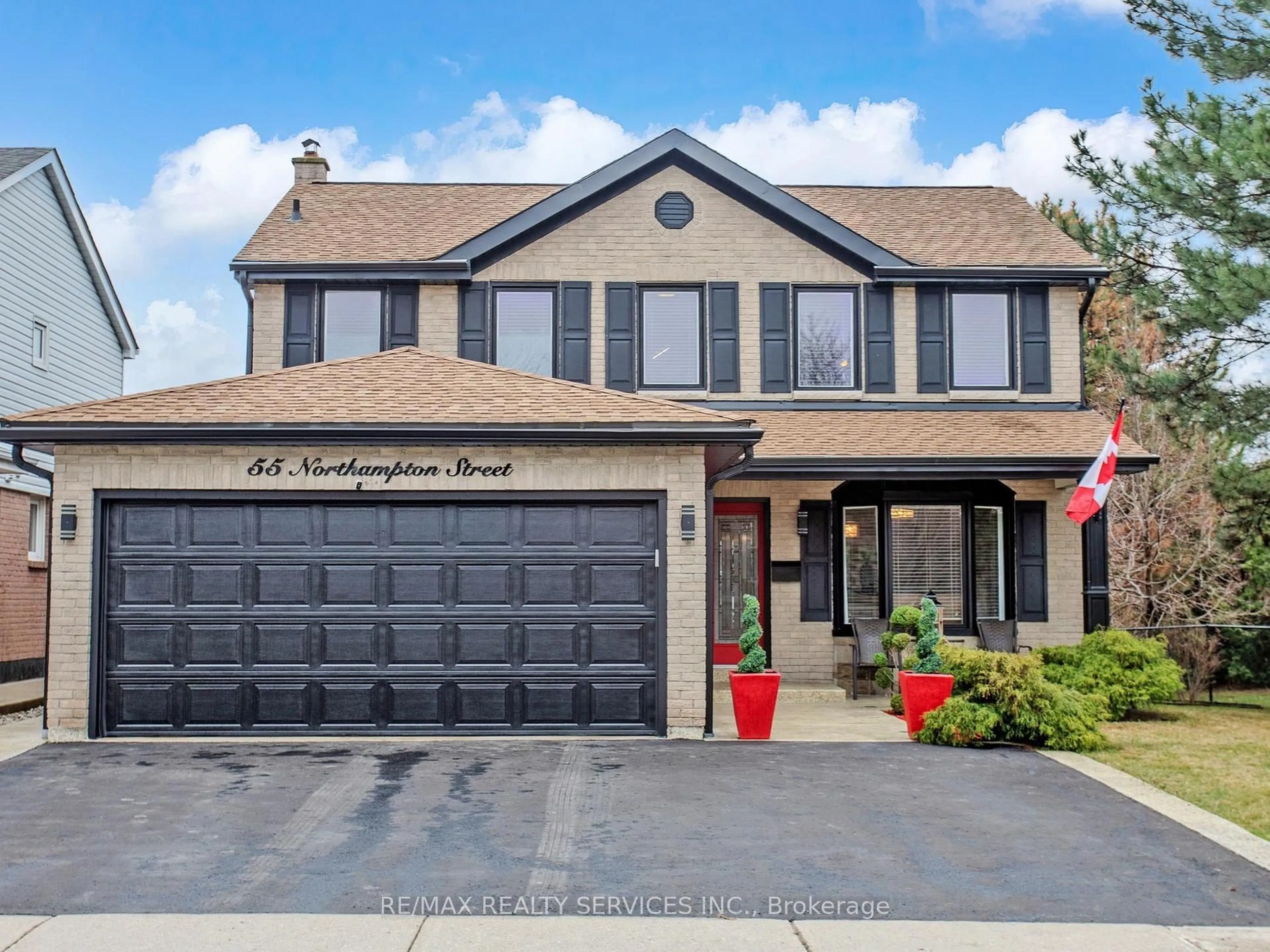 Home with brick exterior material, street for 55 Northampton St, Brampton Ontario L6S 3Z6