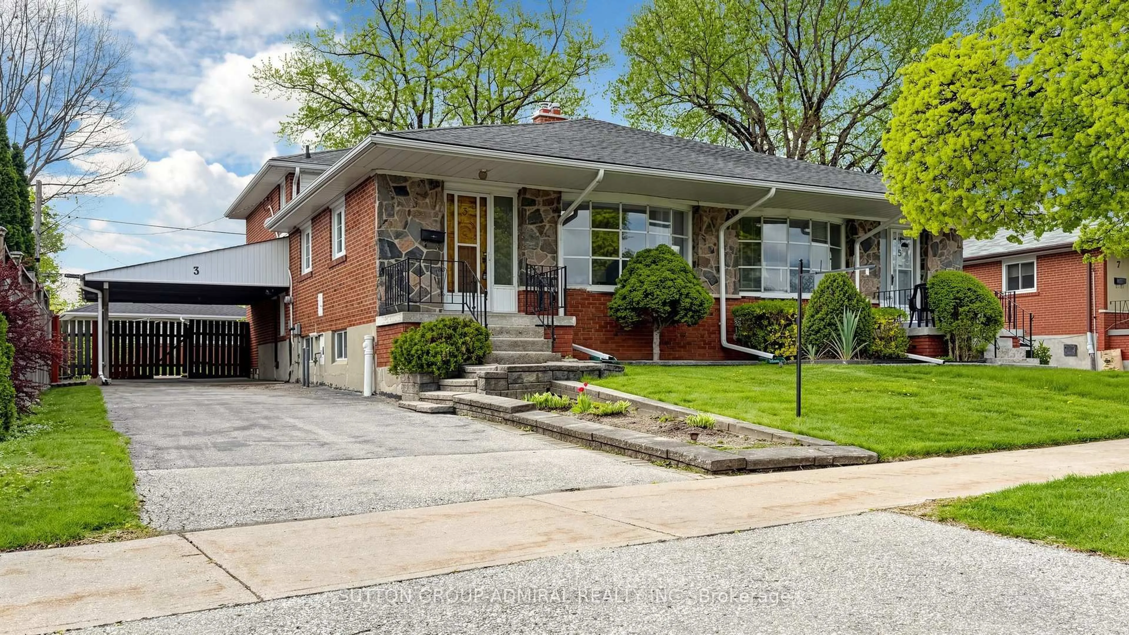 Home with brick exterior material, street for 3 Rima Crt, Toronto Ontario M9C 4C7